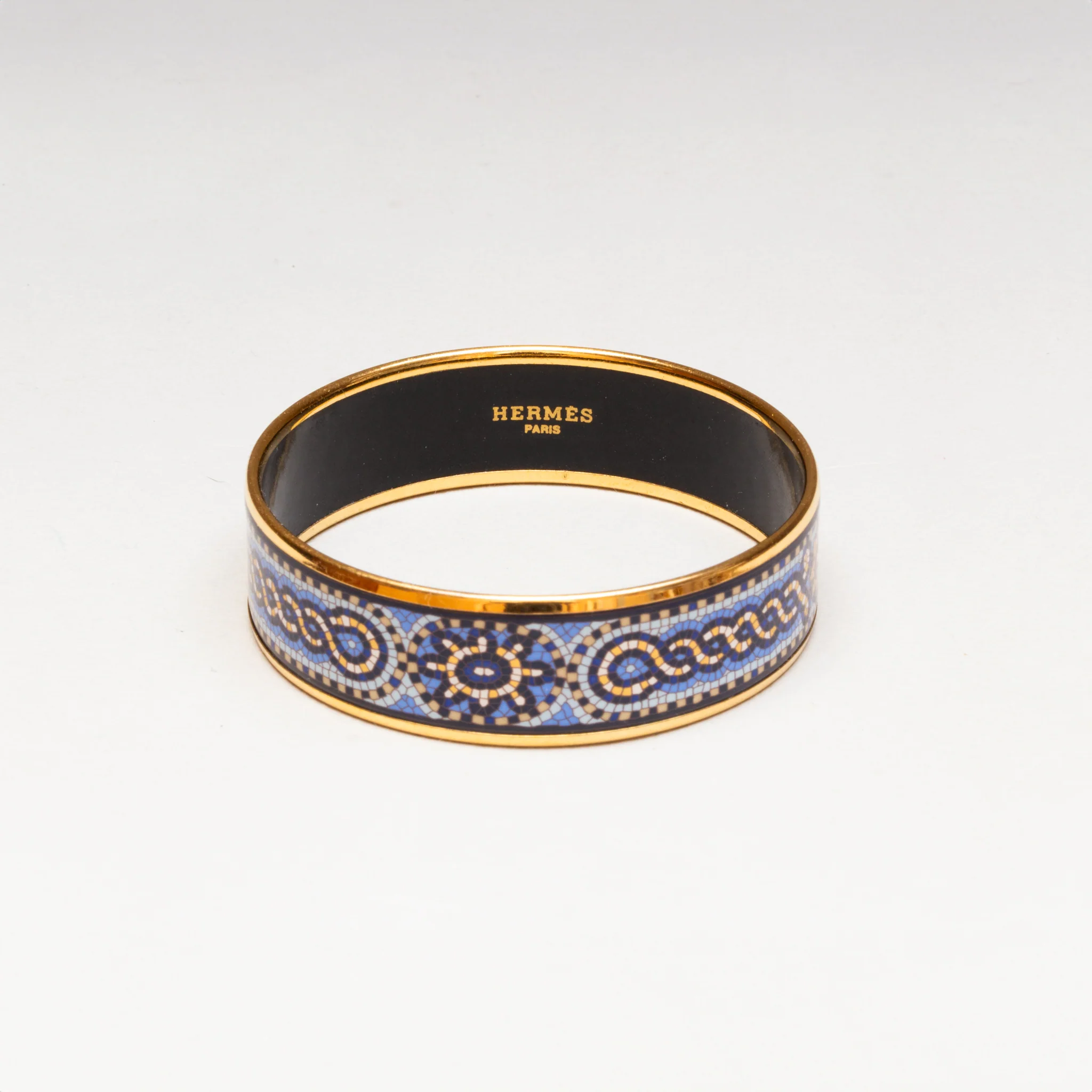 Vintage Hermès Cloisonné Bangle in Blue - Image 2