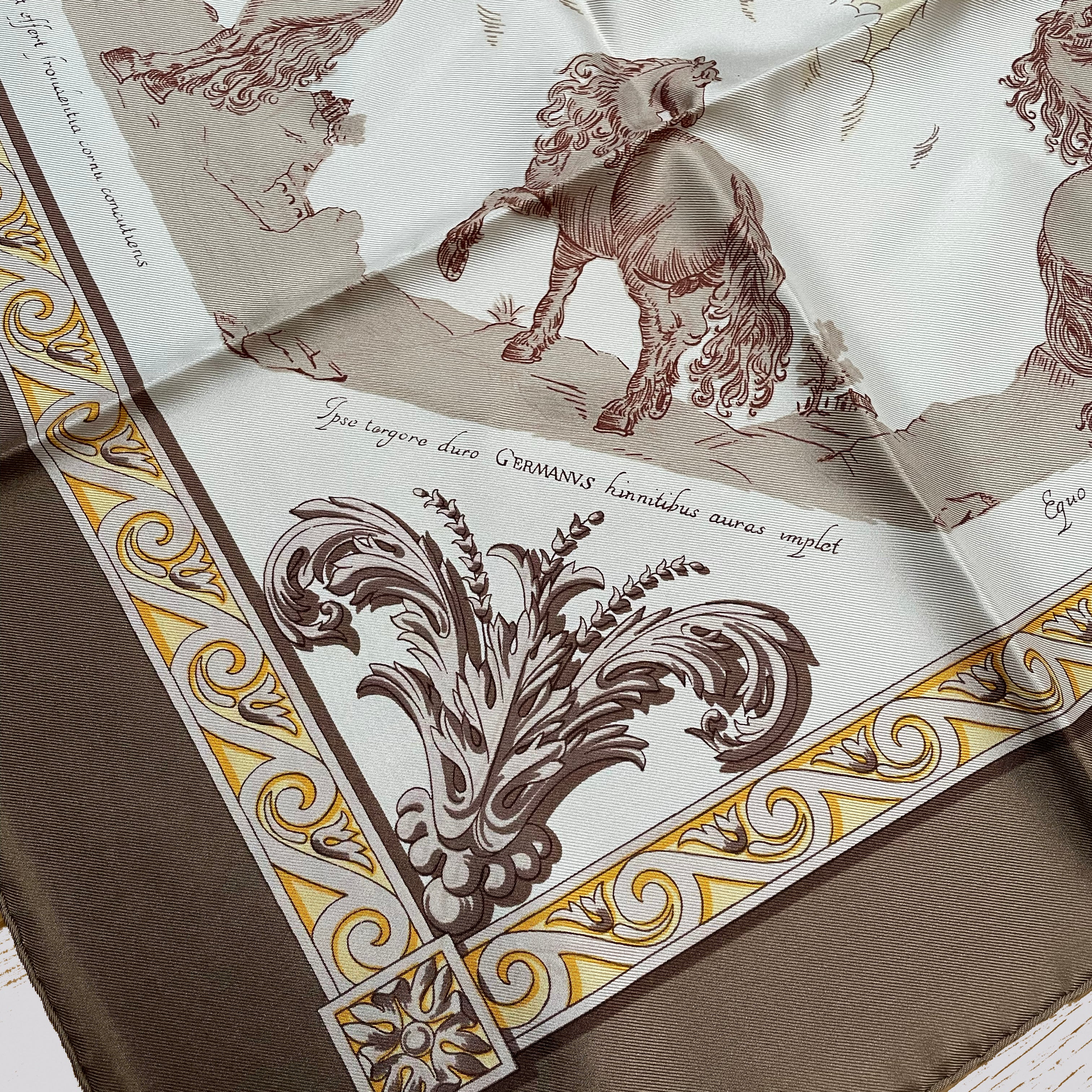 Vintage Hermes Silk Scarf "Courbettes et Cabrioles" - Image 4