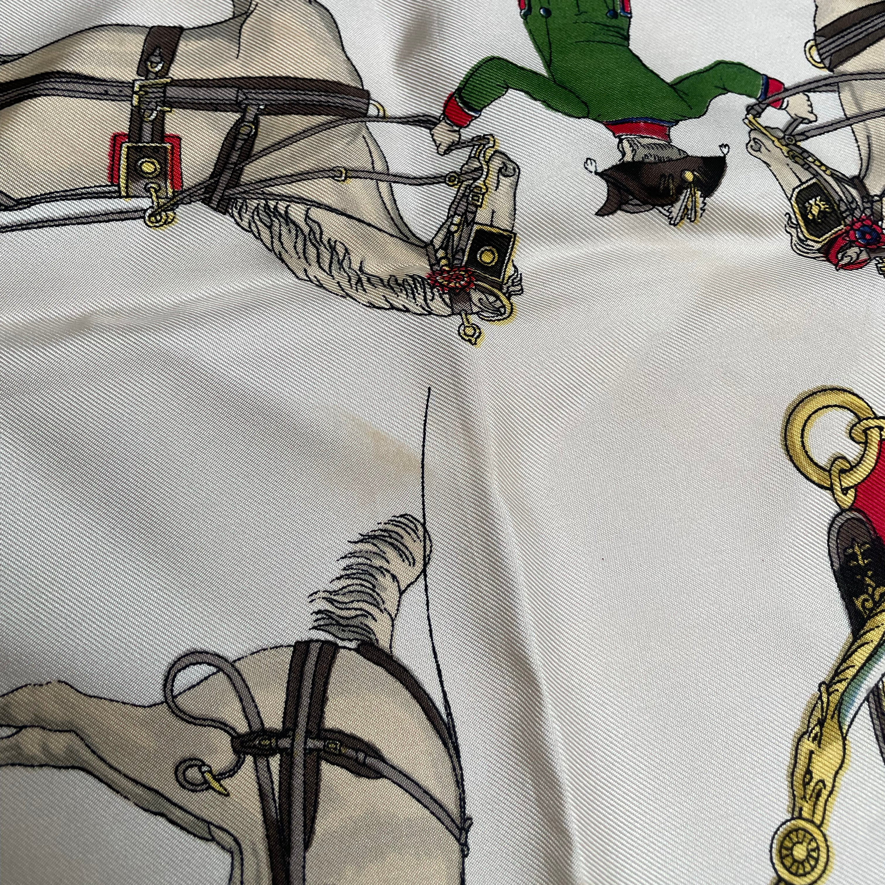 Vintage Hermes Silk Scarf "Harnais A L'Anglais" - Image 3