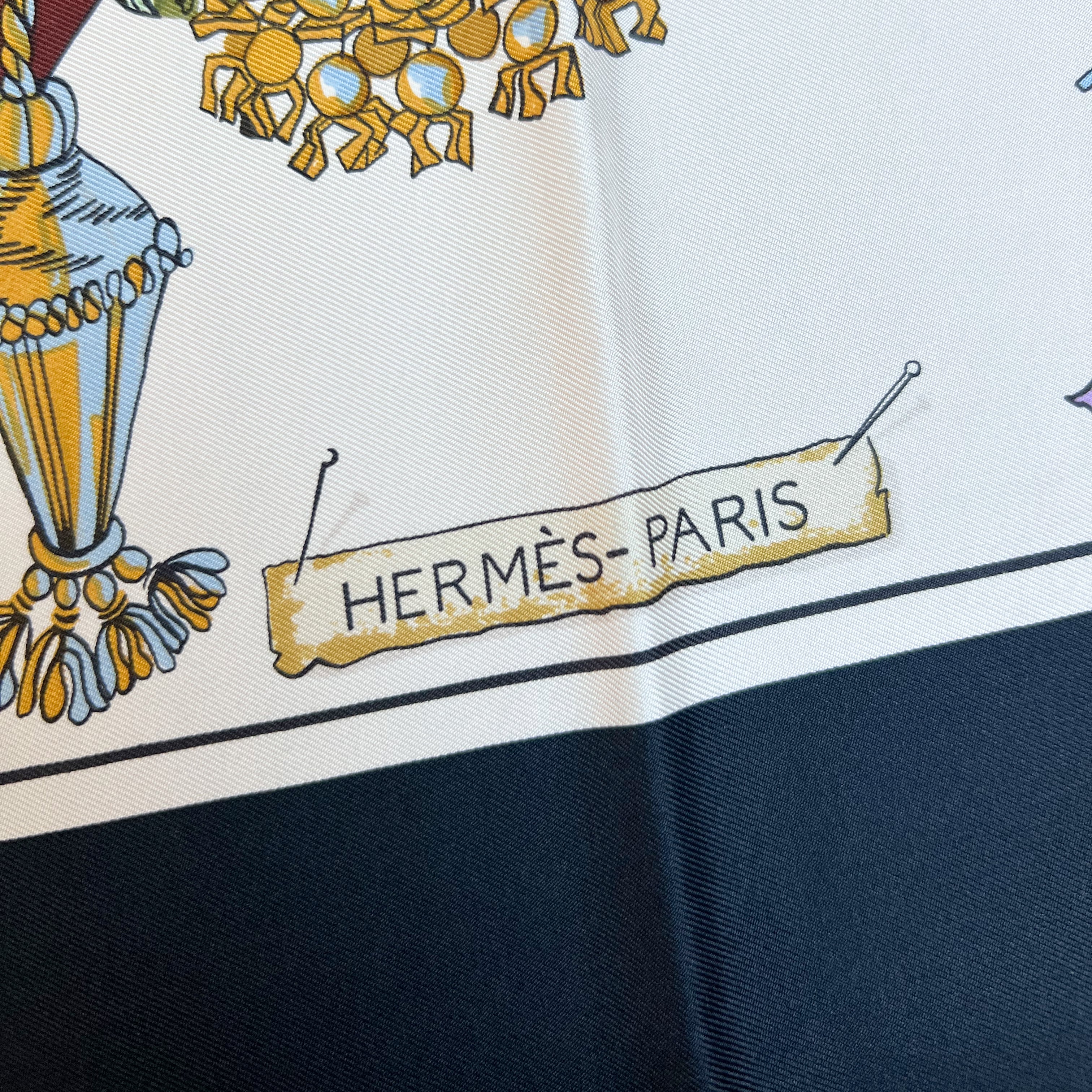 Vintage Hermes Silk Scarf "Passementerie" - Image 3