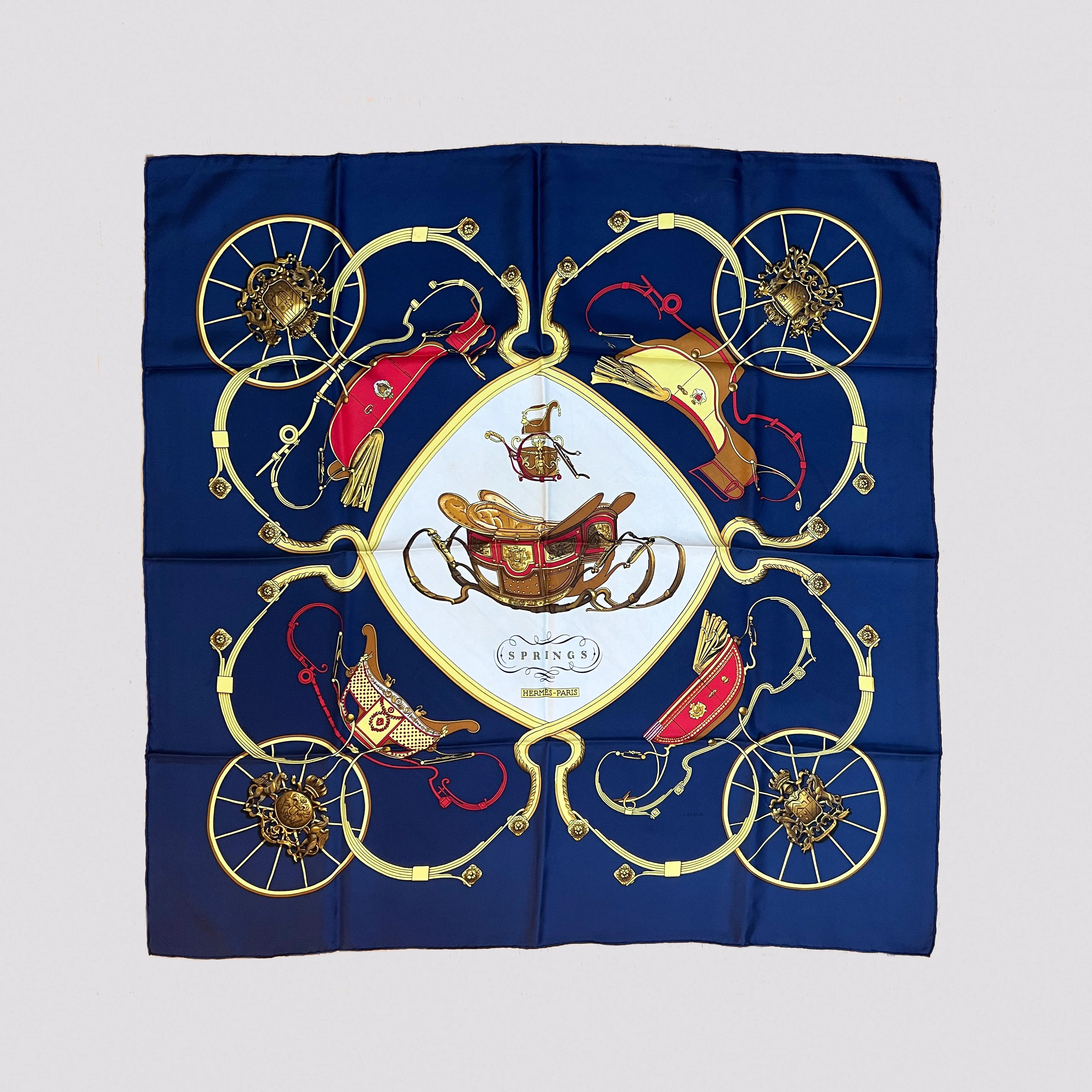 Vintage Hermes Silk Scarf "Springs" no.2 - Image 3