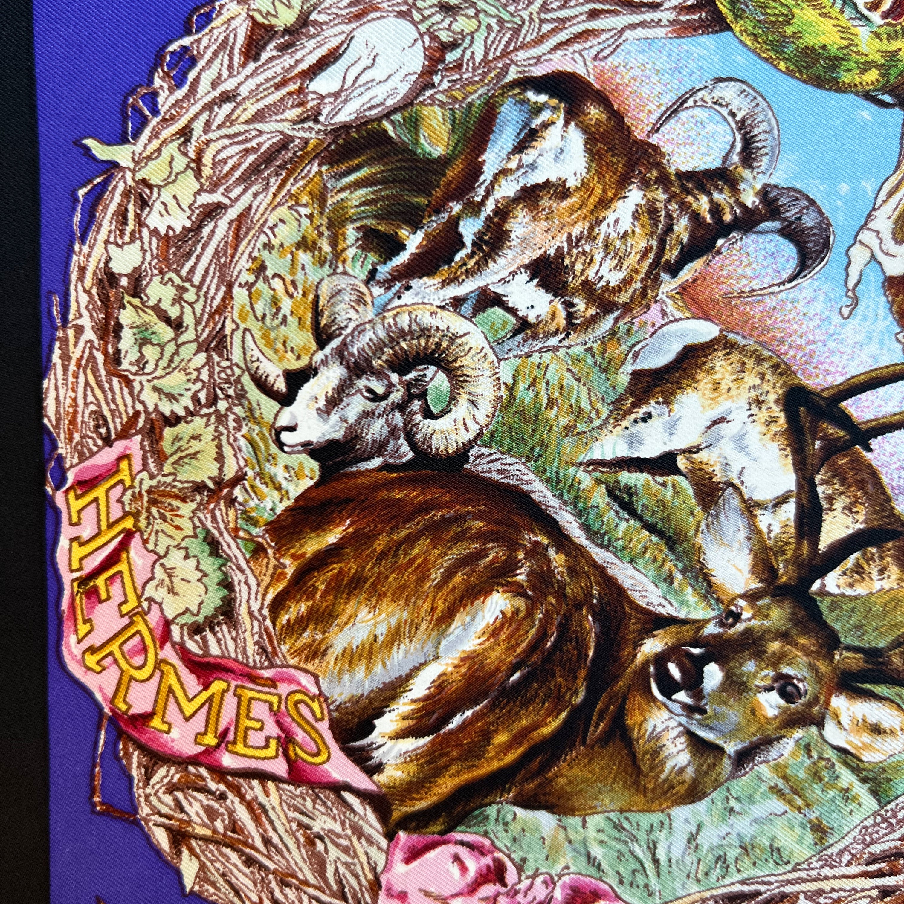 Vintage Hermes Silk Scarf "Texas Wildlife" - Image 4