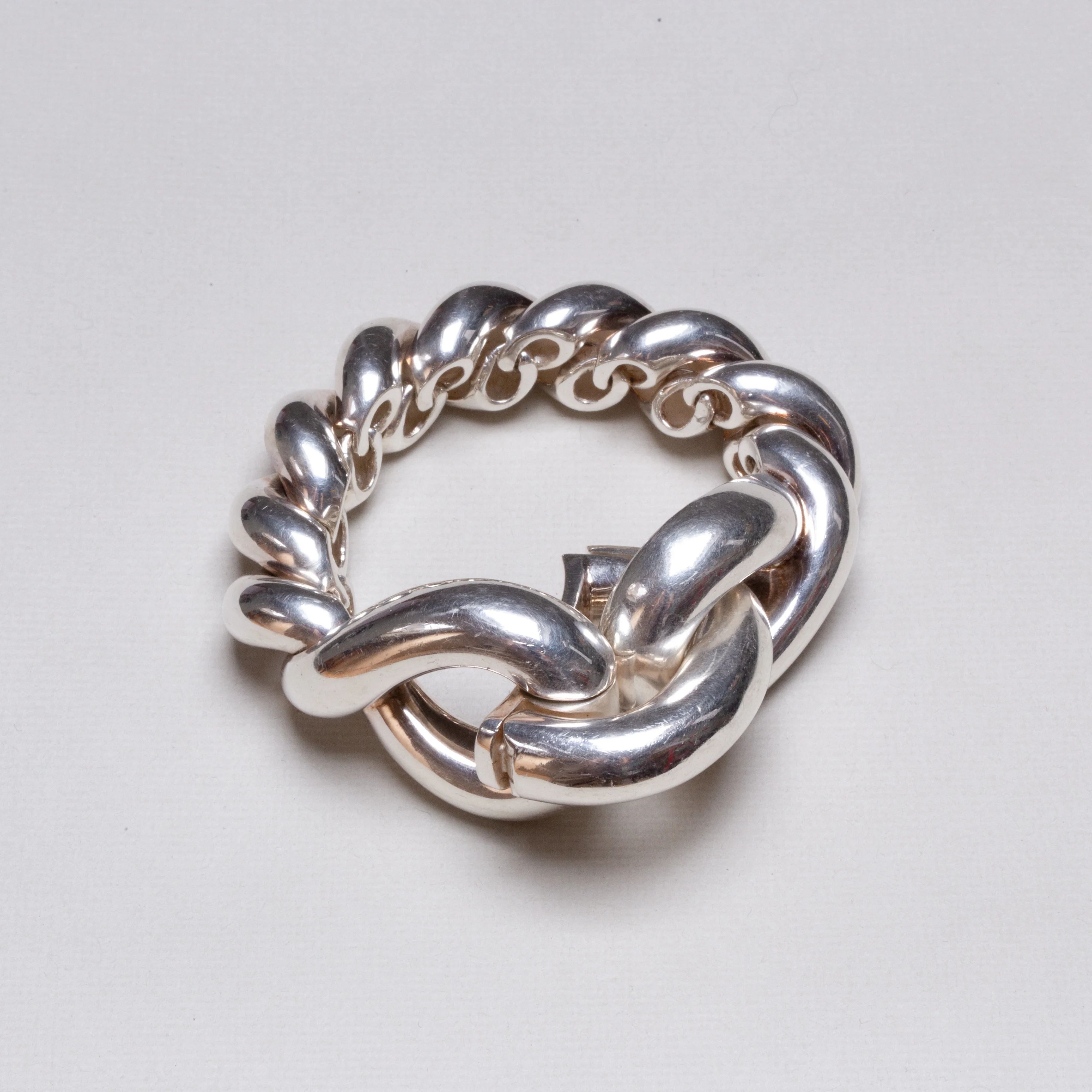 Vintage Hermes Torsade Geant TGM Silver Bracelet - Image 2