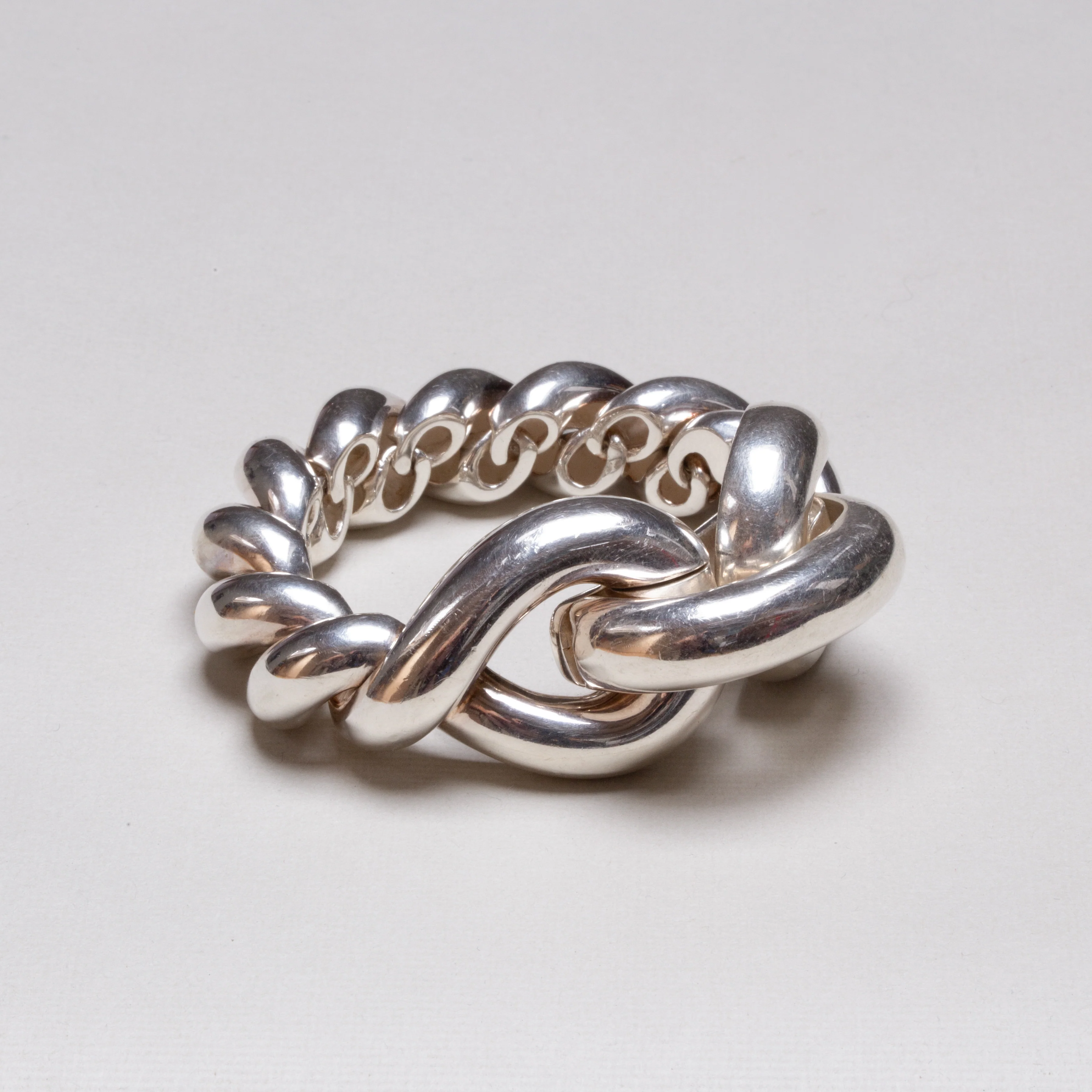Vintage Hermes Torsade Geant TGM Silver Bracelet - Image 3