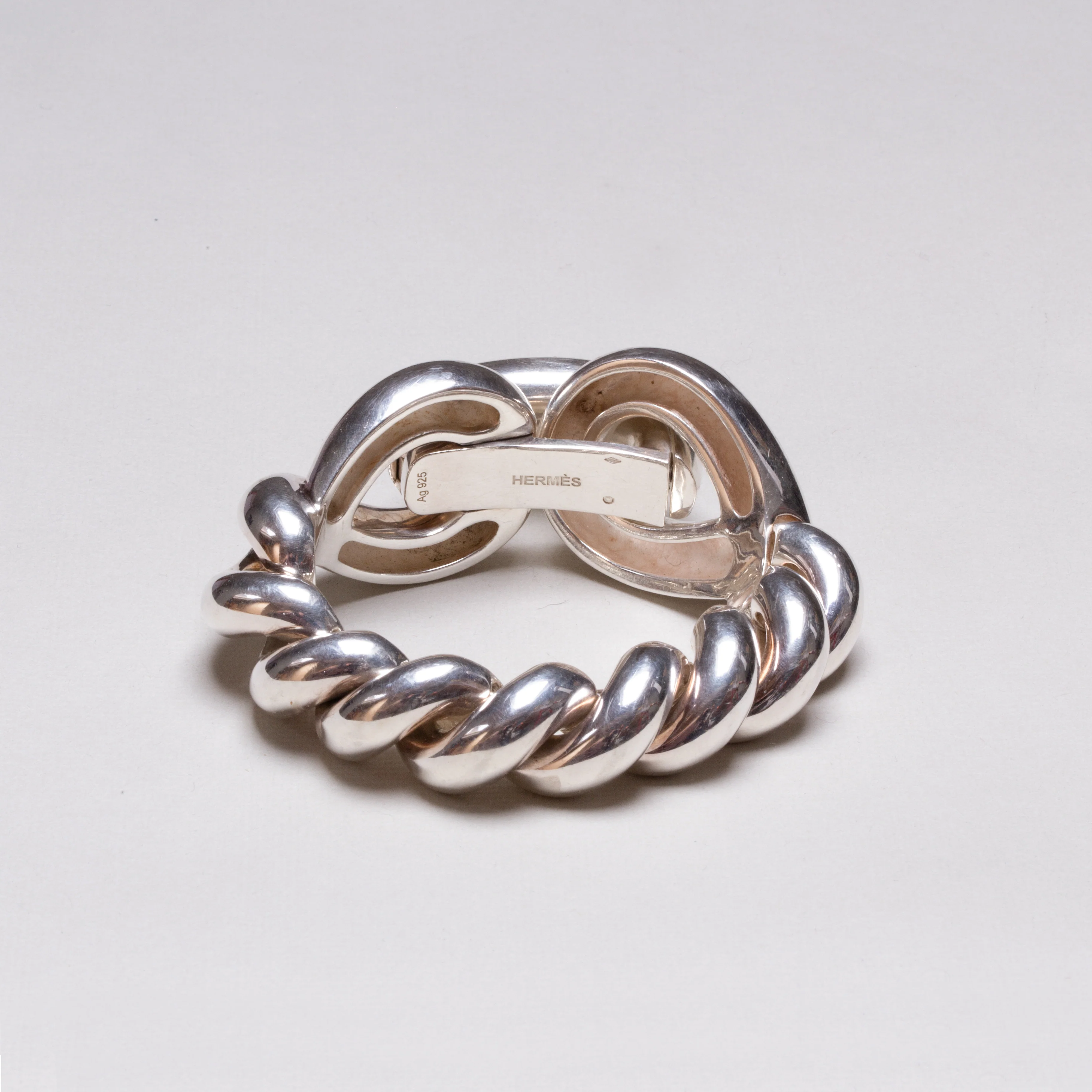 Vintage Hermes Torsade Geant TGM Silver Bracelet - Image 4