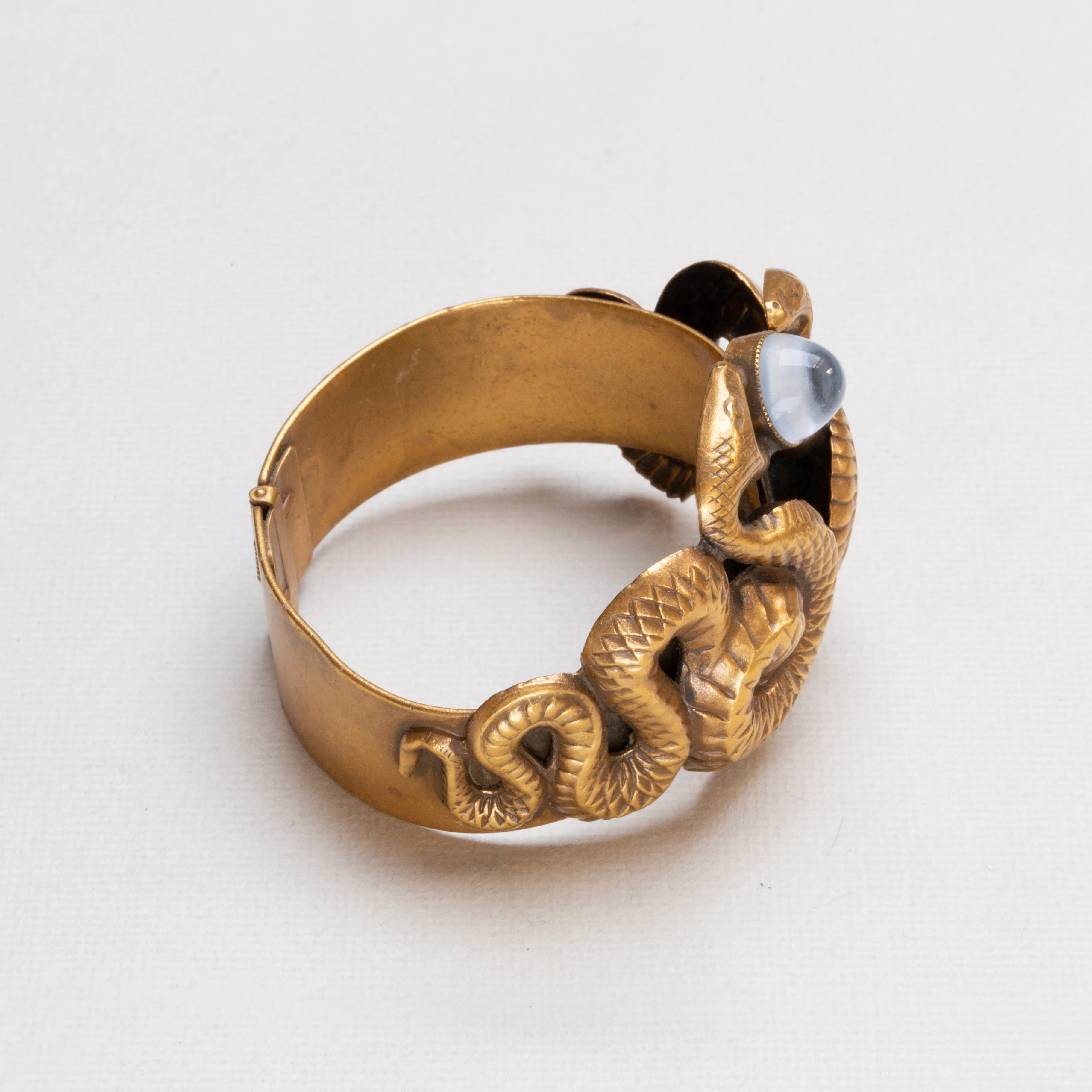 Vintage Joseff of Hollywood Gold Snake Bracelet - Image 3