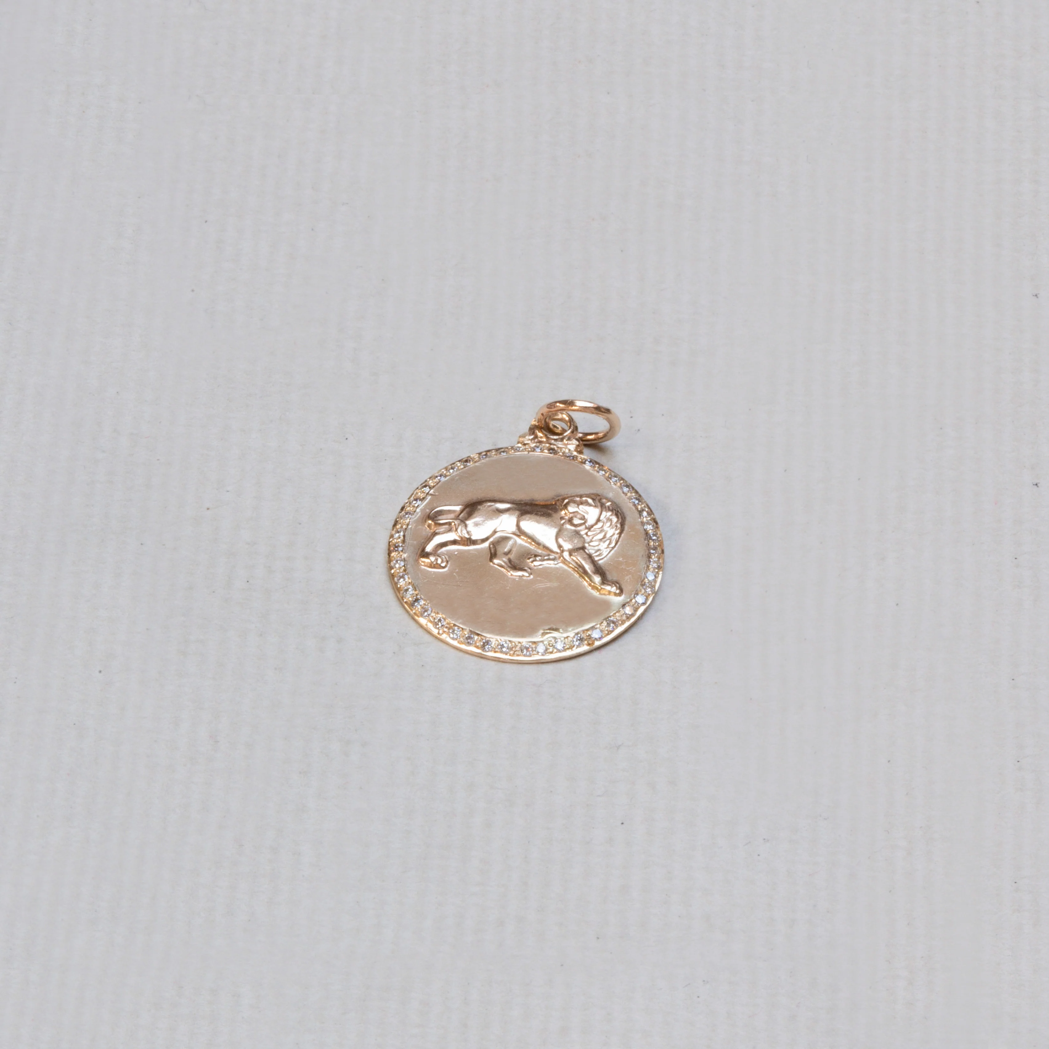 Vintage Leo Diamond Pendant Charm - Image 3