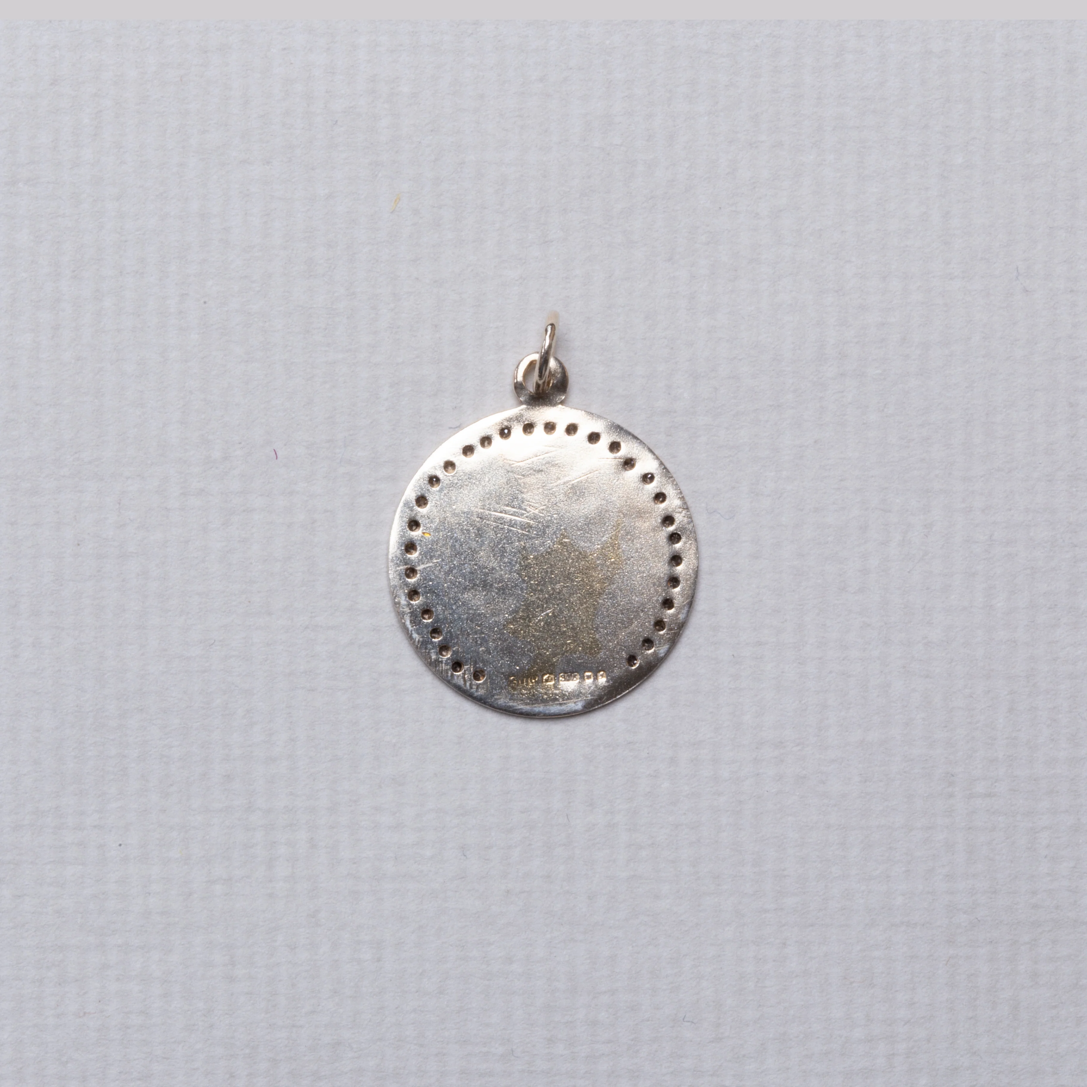 Vintage Libra Charm Pendant with Black Diamonds - Image 2