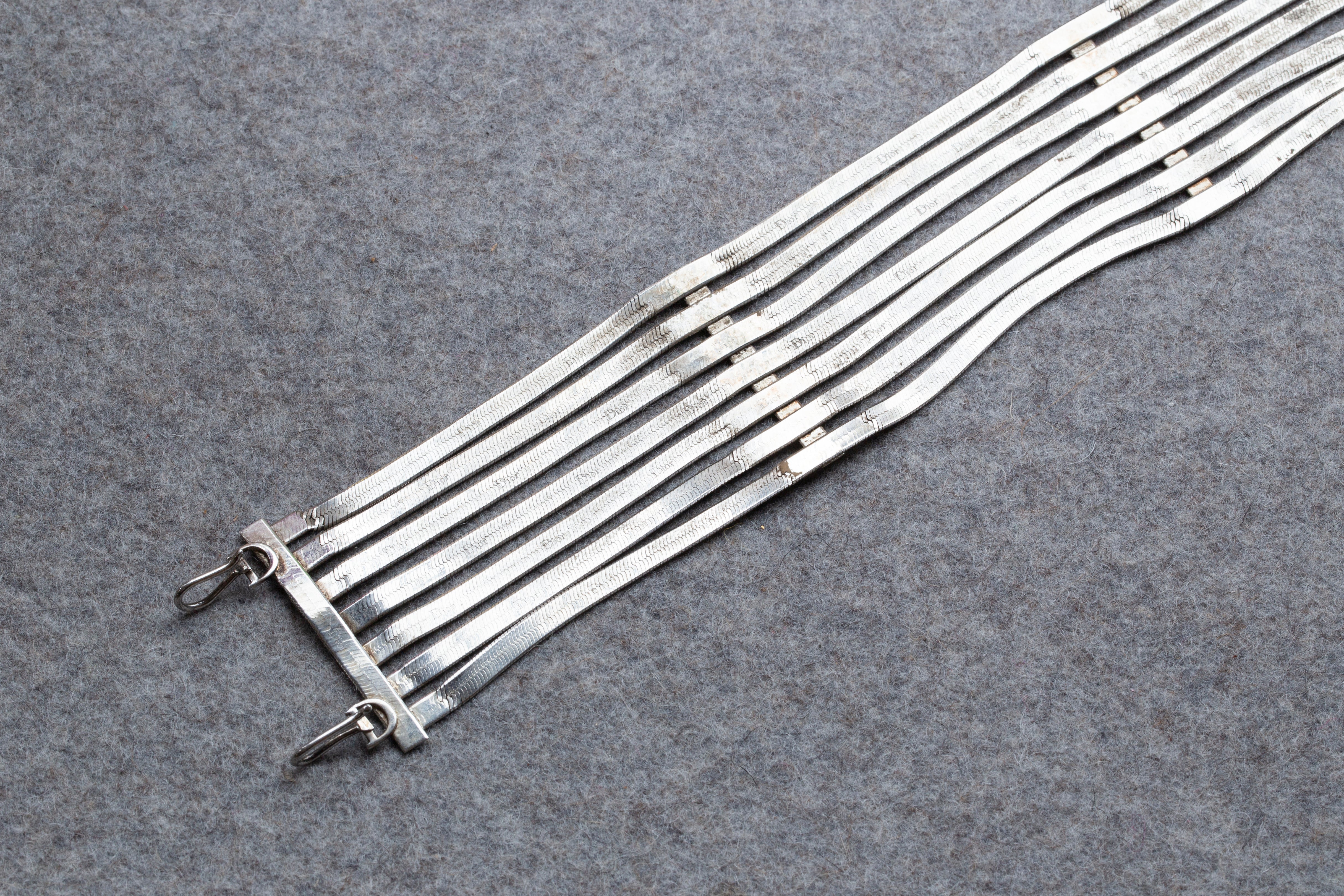 Vintage Multi Strand Metal Choker Necklace - Image 3