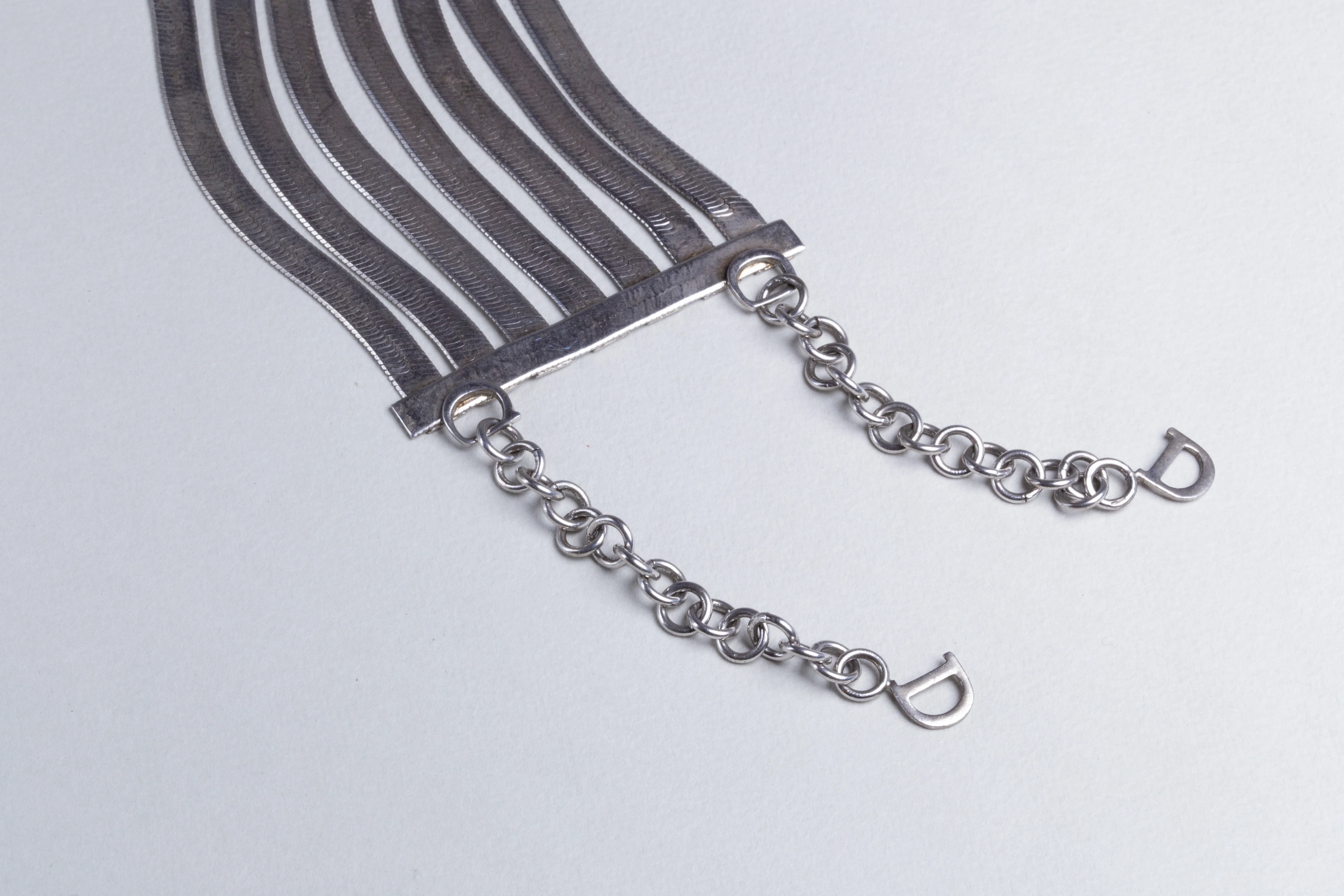 Vintage Multi Strand Metal Choker Necklace - Image 4