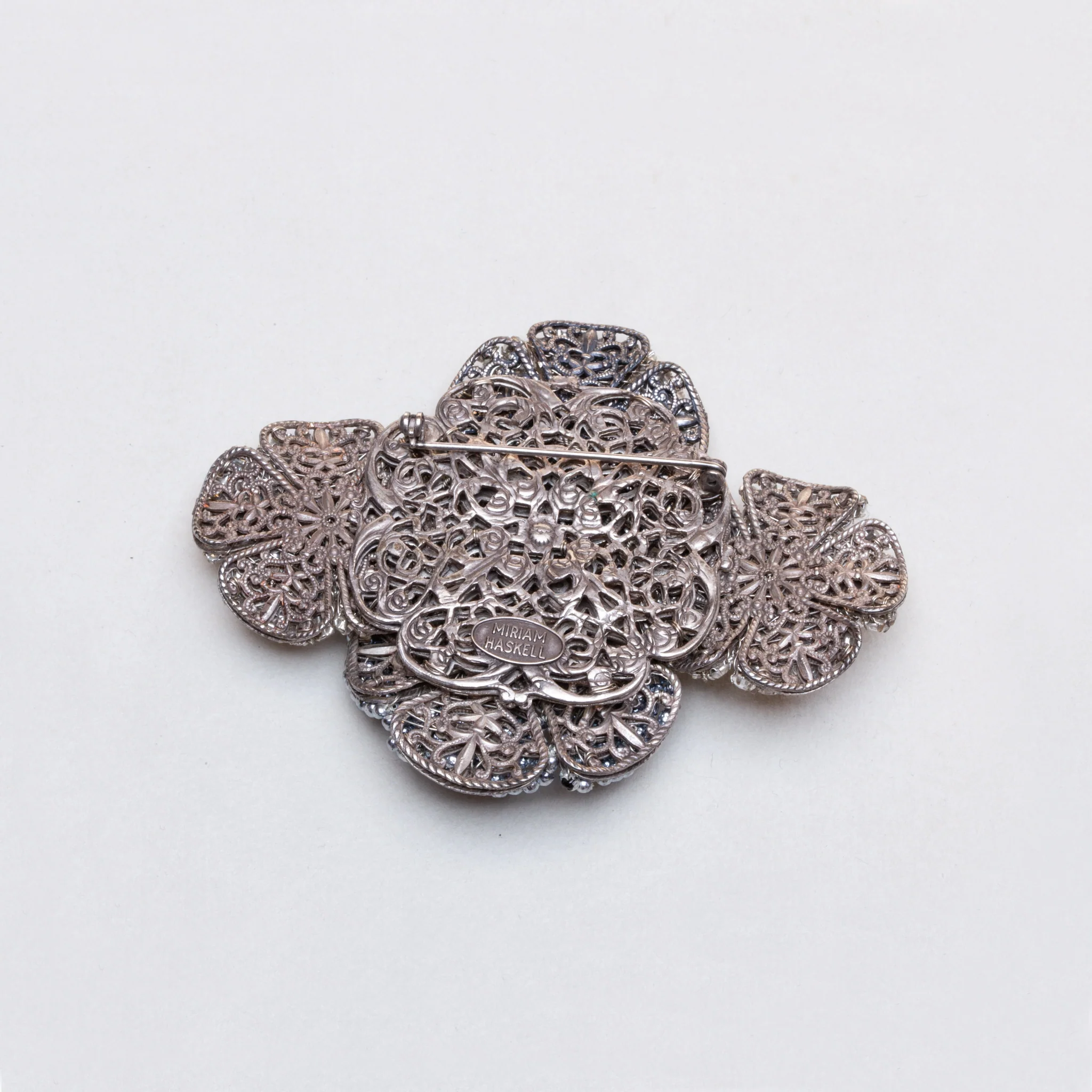 Vintage Miriam Haskell Flower Brooch - Image 2