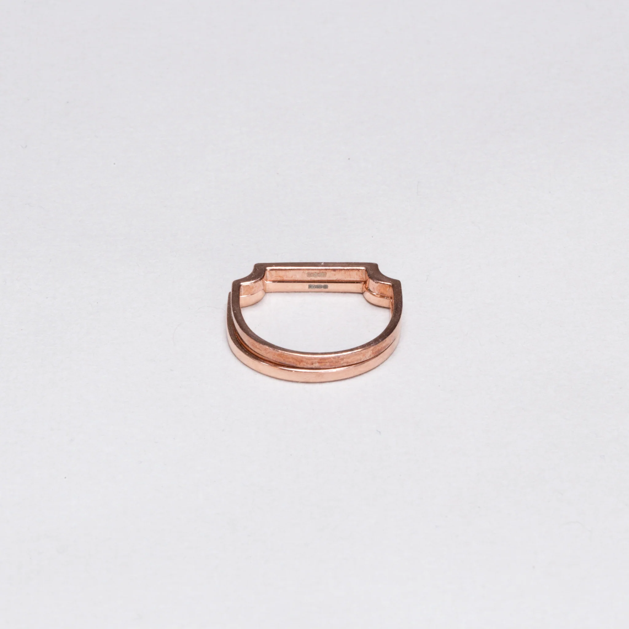 Vintage Monica Vinader Signature Thin Ring Plain and Diamante - Image 3