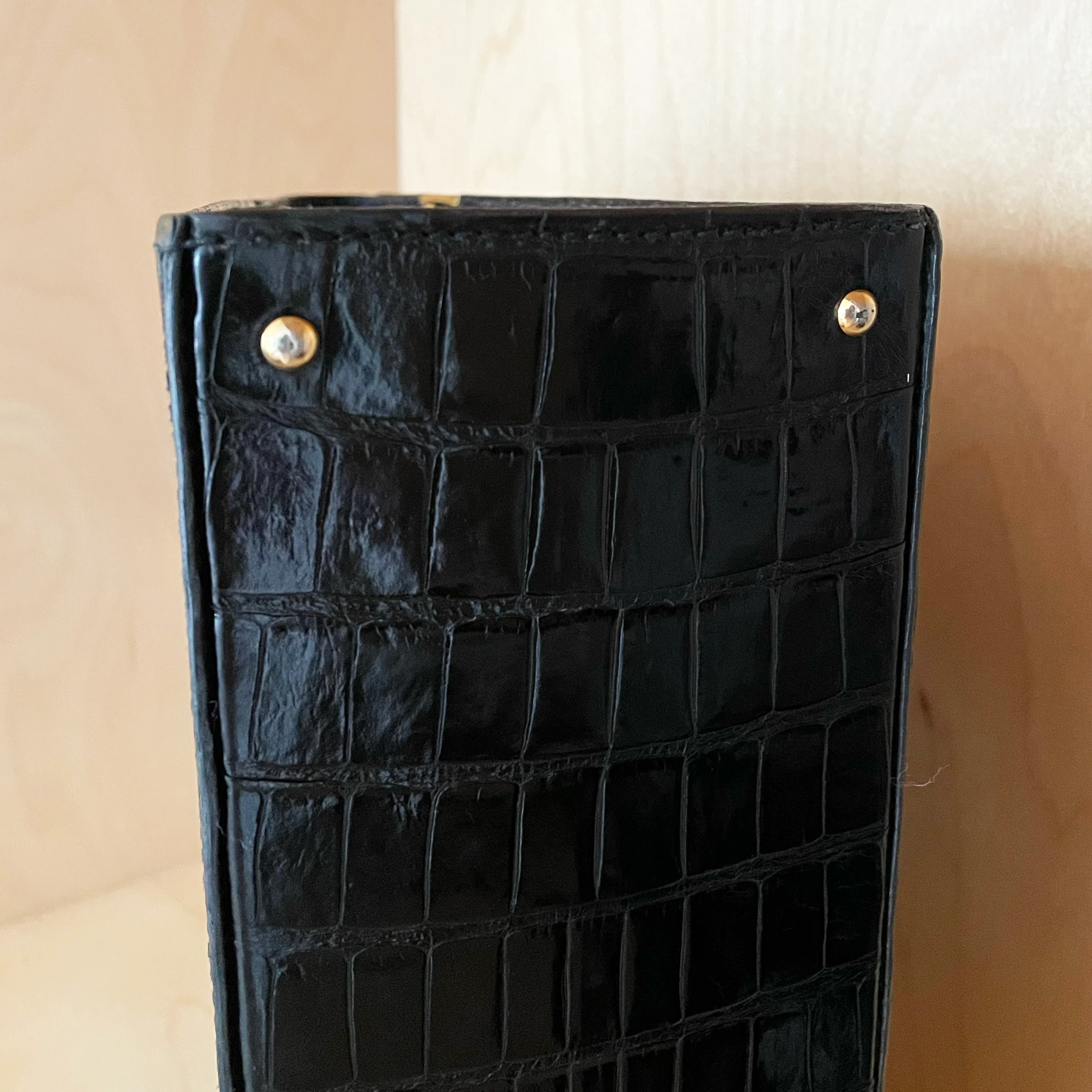 Vintage Morabito Niloticus Crocodile Kelly / Scala Bag 28cm - Image 6