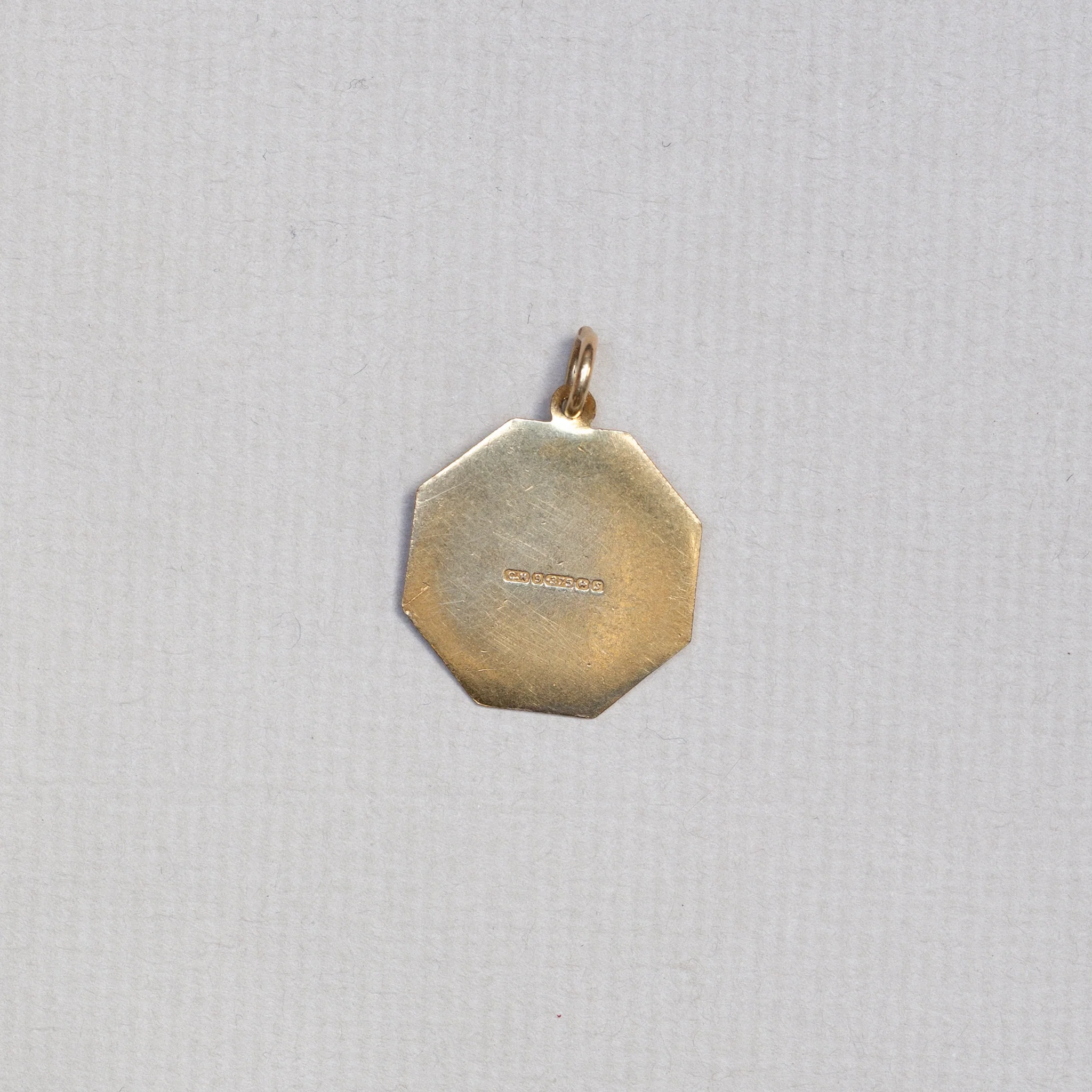 Vintage Octagonal Gold St. Christopher Pendant - Image 2
