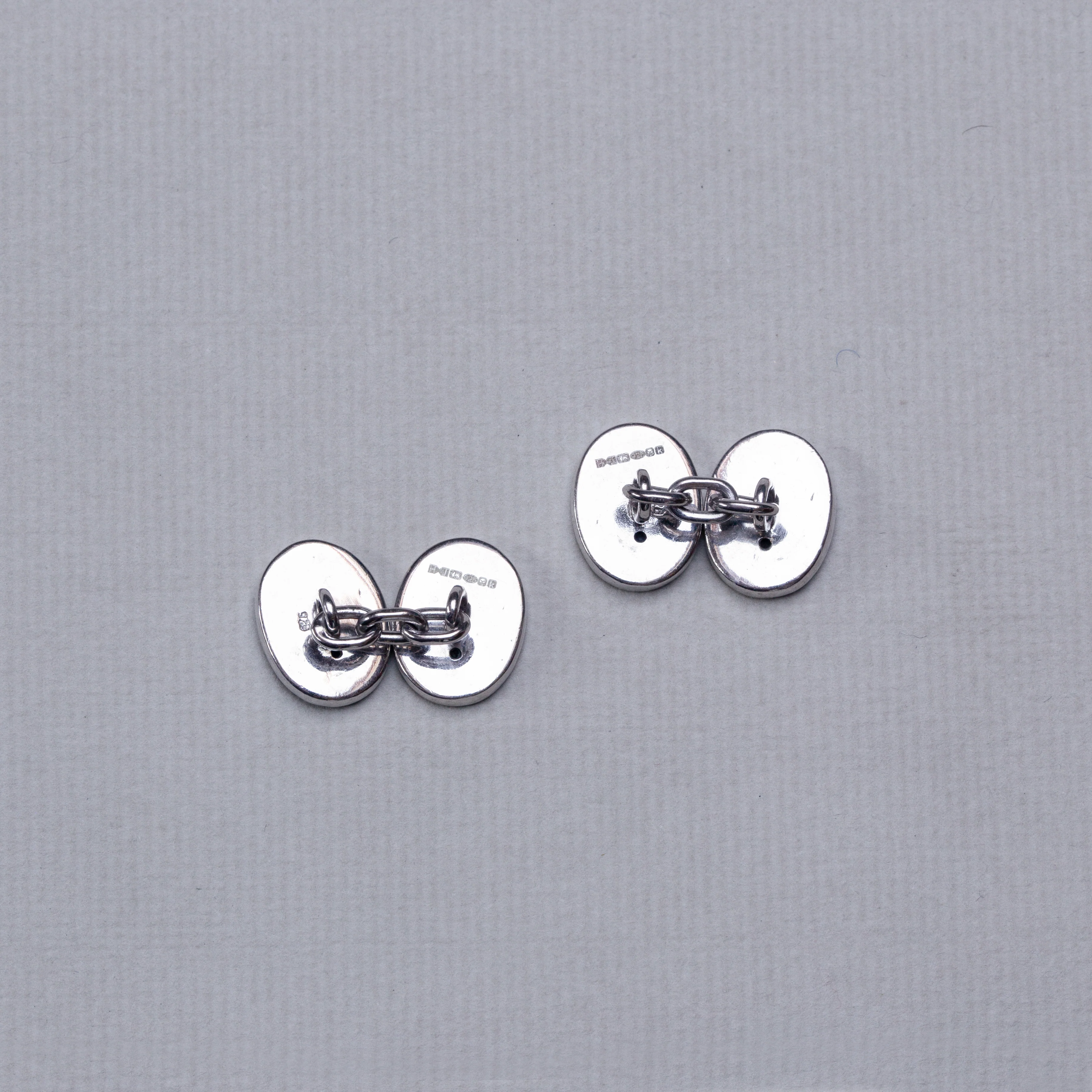 Vintage Onyx Silver Cufflinks - Image 5
