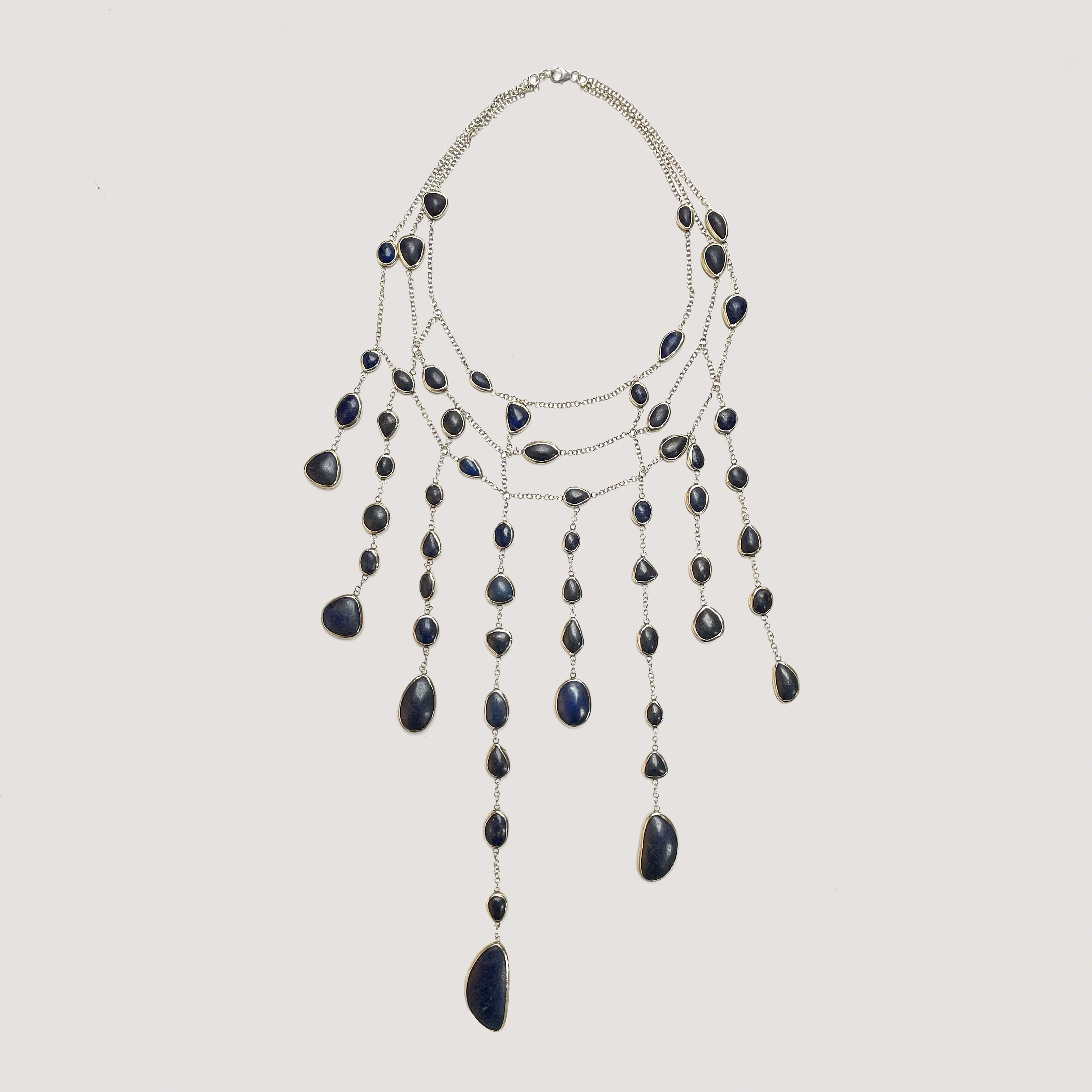 Vintage Pippa Small Waterfall Necklace with Lapis Lazuli