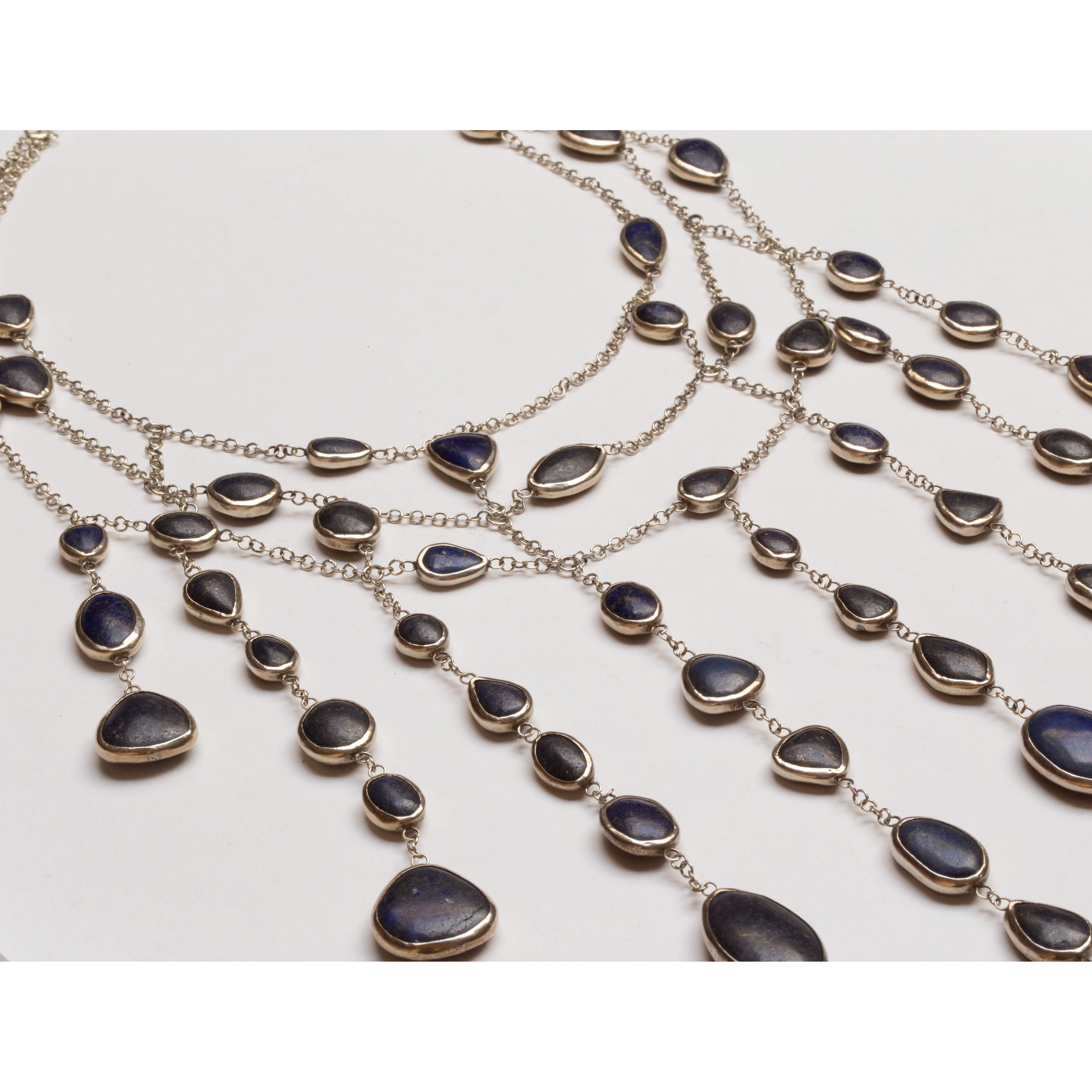 Vintage Pippa Small Waterfall Necklace with Lapis Lazuli - Image 2