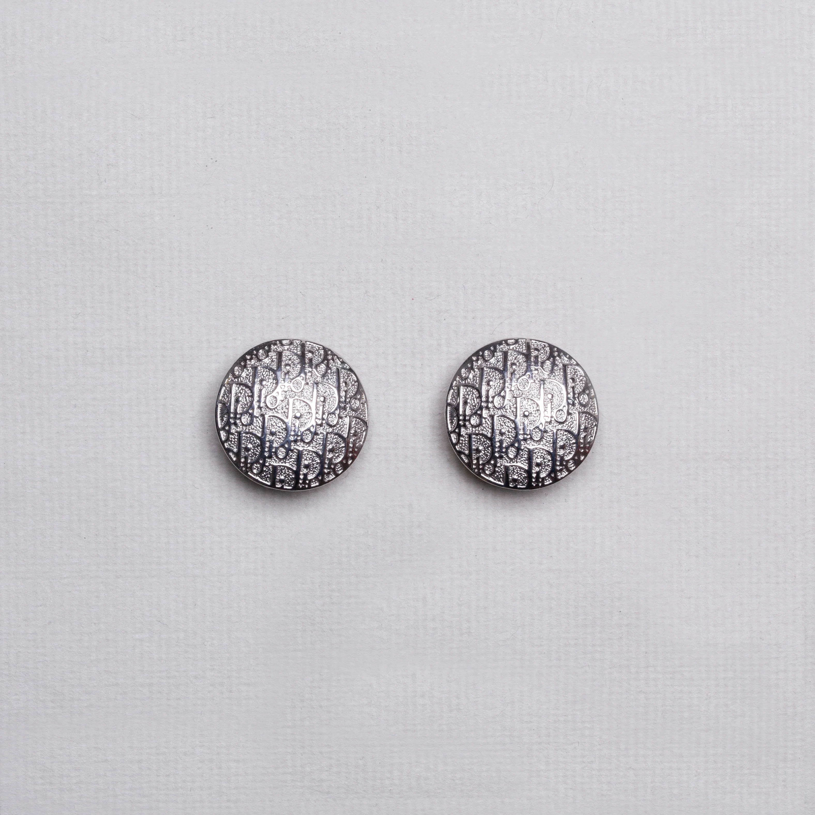 Vintage Silver CD Clip-on Earrings - Image 3
