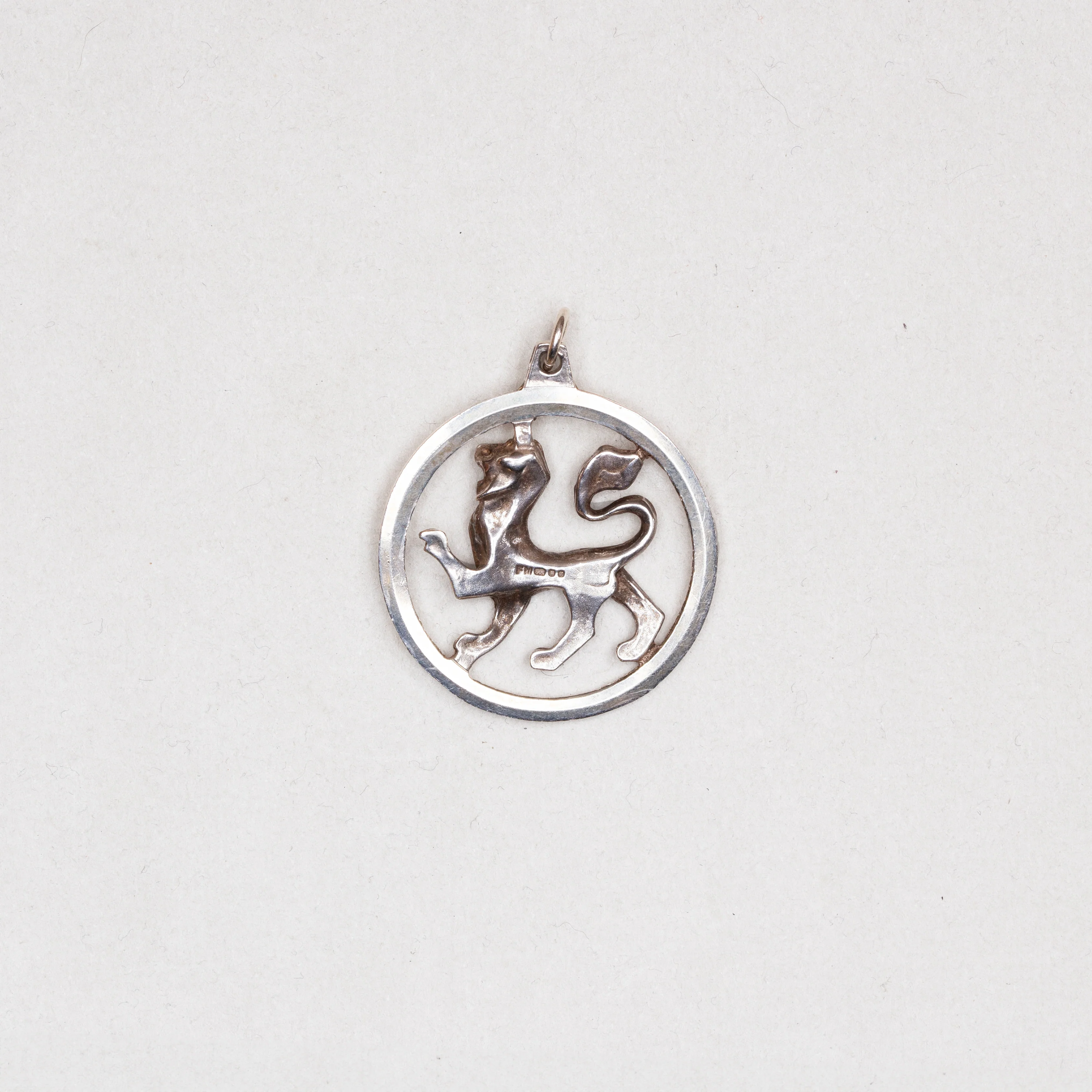 Vintage Silver Leo Pendant Charm - Image 3