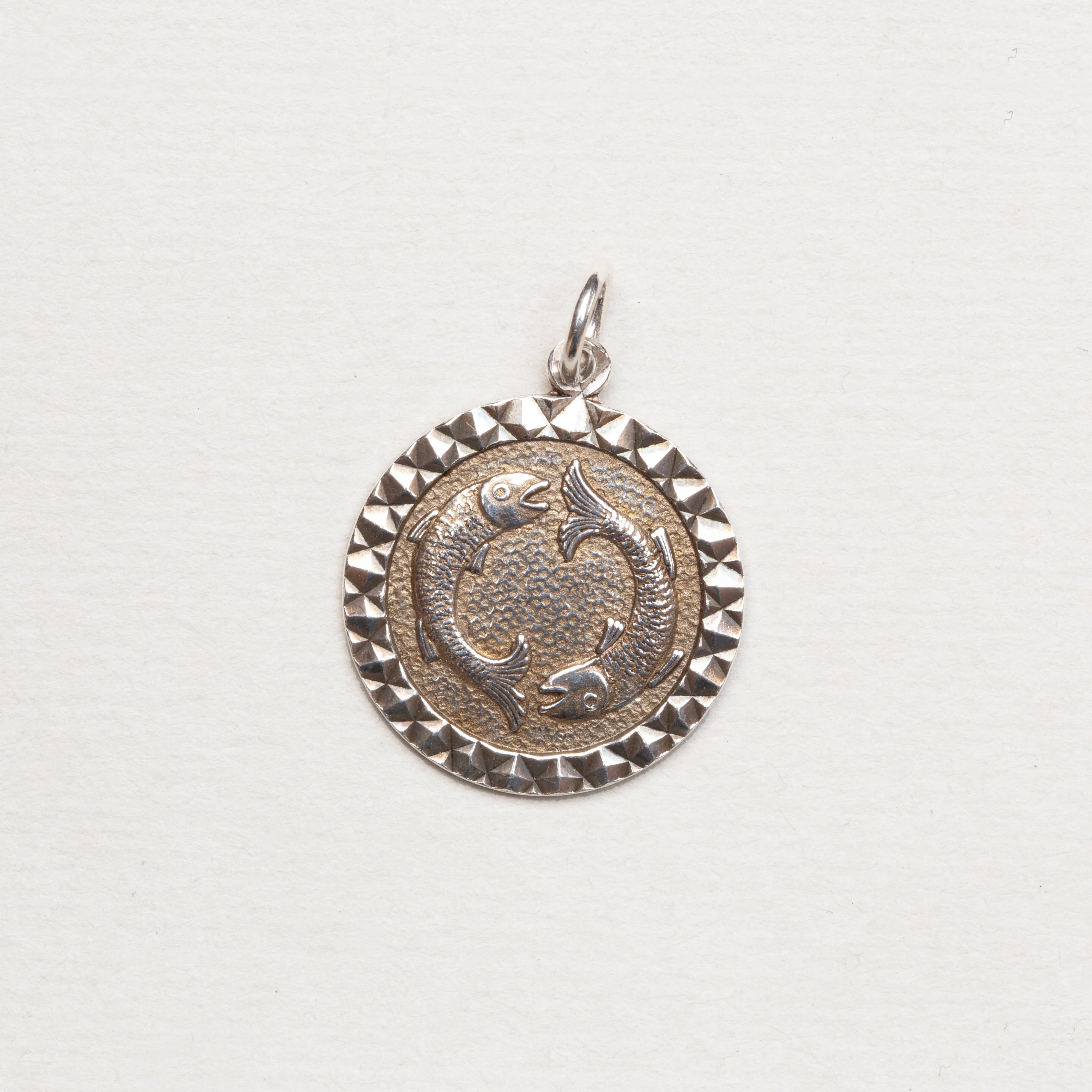 Vintage Silver Pisces Charm Pendant - Image 2