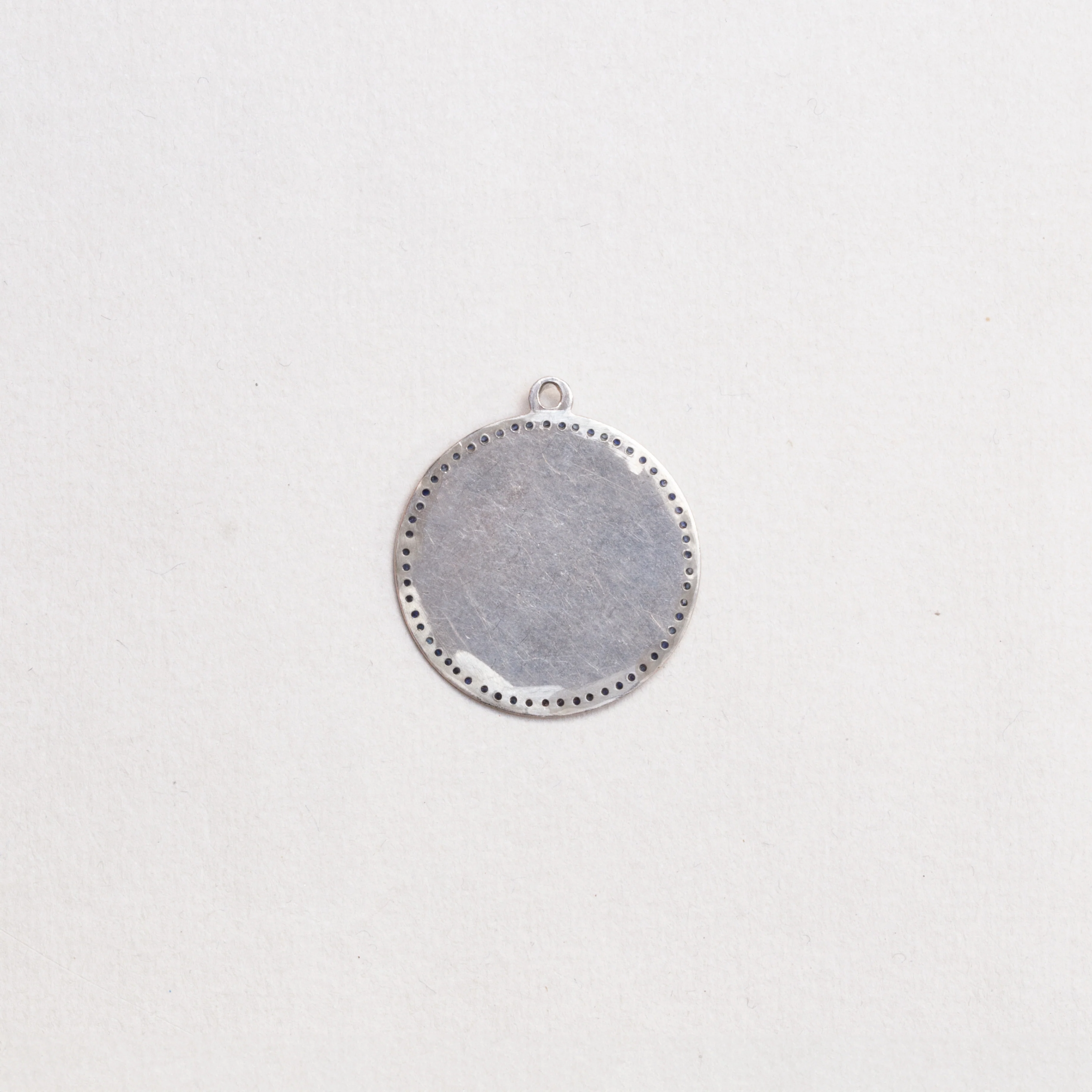 Vintage Silver St. Christopher Charm Pendant with Sapphires #6 - Image 3