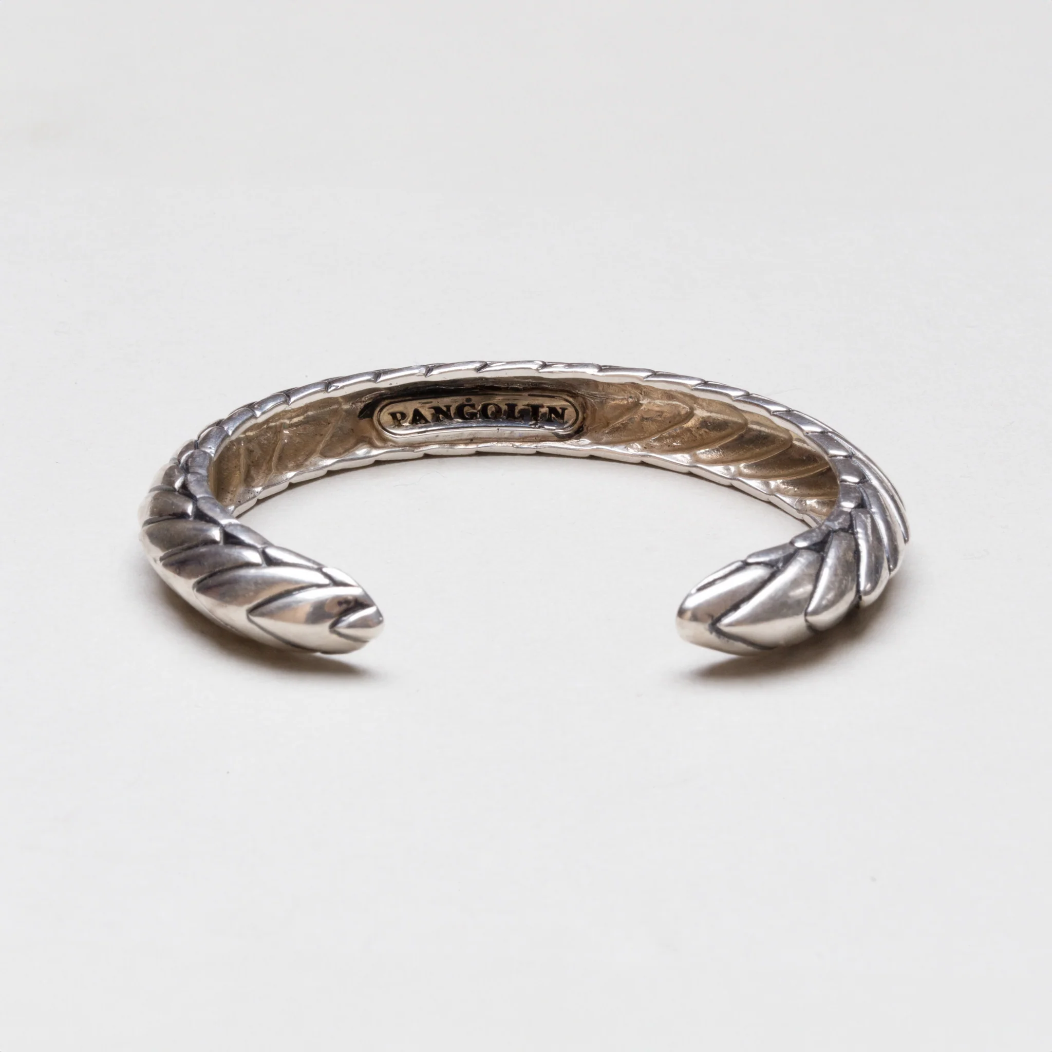 Vintage Sterling Silver "Pangolin" Cuff Bracelet - Image 4