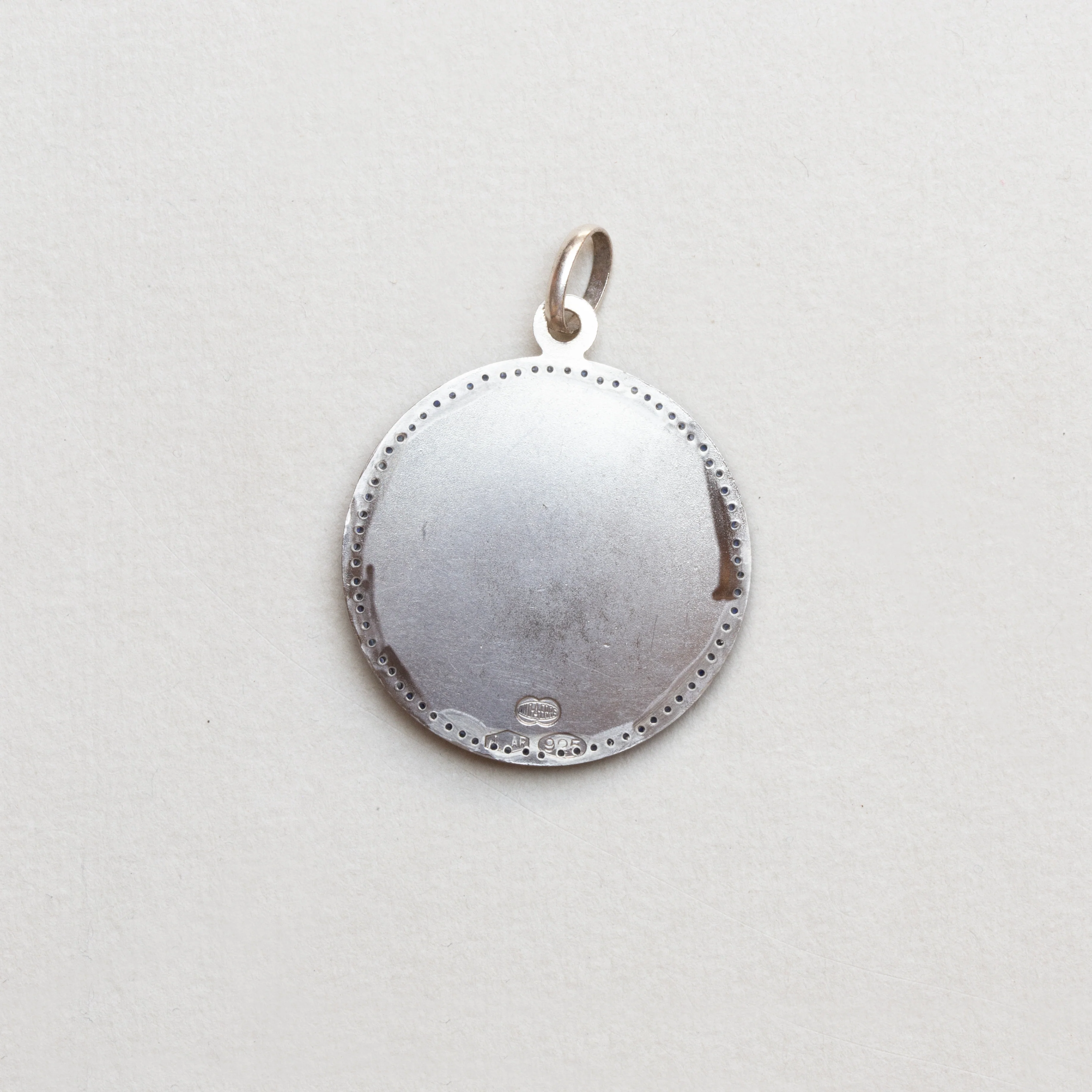 Vintage Sterling Silver Taurus Pendant Charm with Sapphires - Image 3