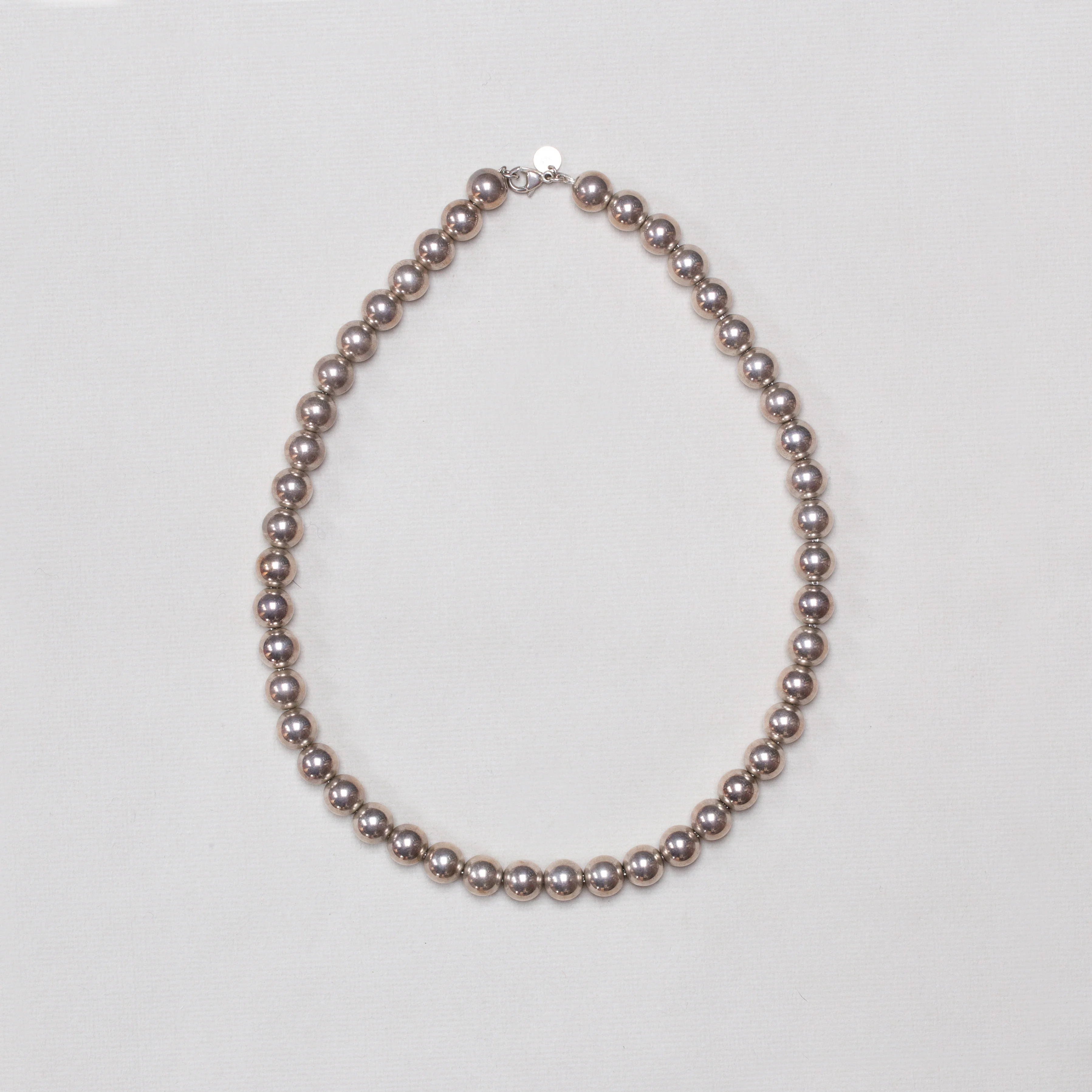 Vintage Sterling Silver Ball Necklace - Image 3