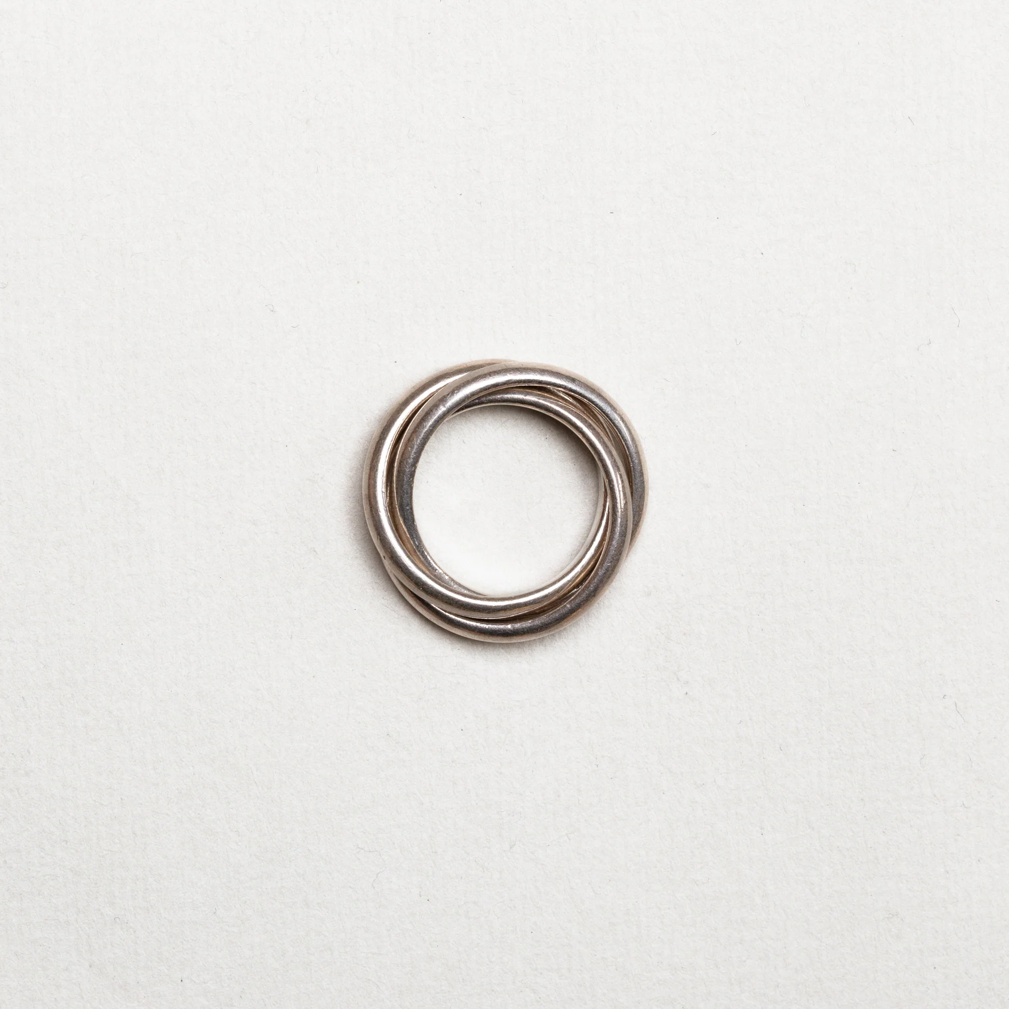 Vintage Sterling Silver Tiffany Trinity Triple Ring - Image 2