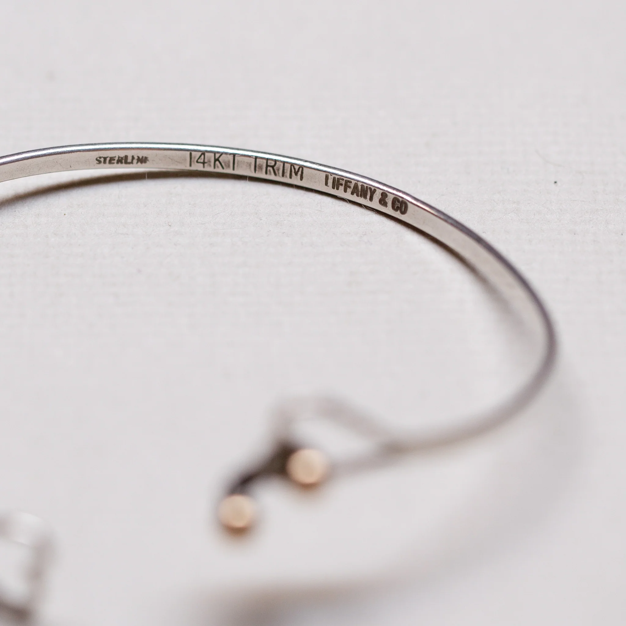 Vintage Tiffany & Co. Double Heart Bangle Bracelet - Image 3