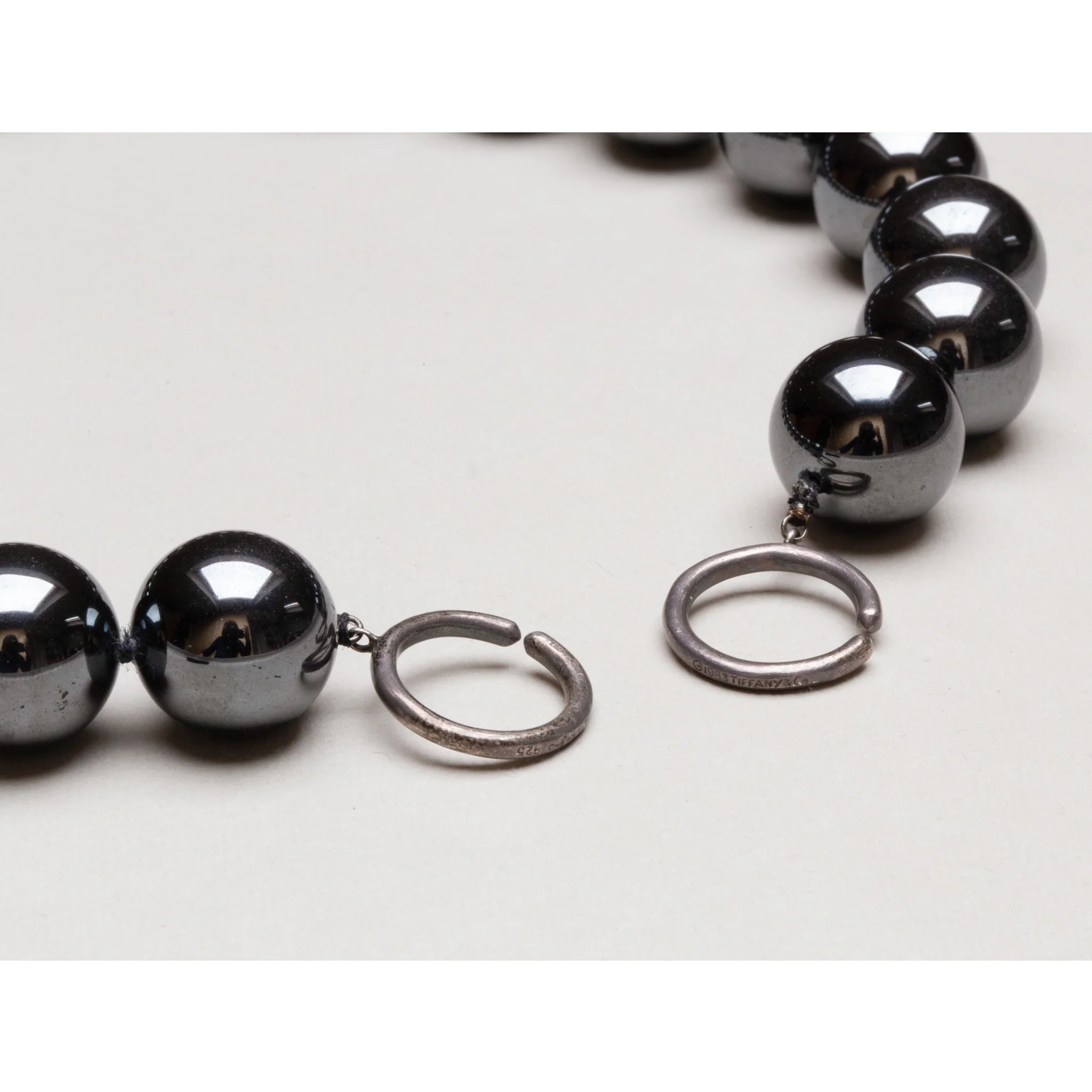 Vintage Tiffany Hematite Bead Necklace by Paloma Picasso - Image 2