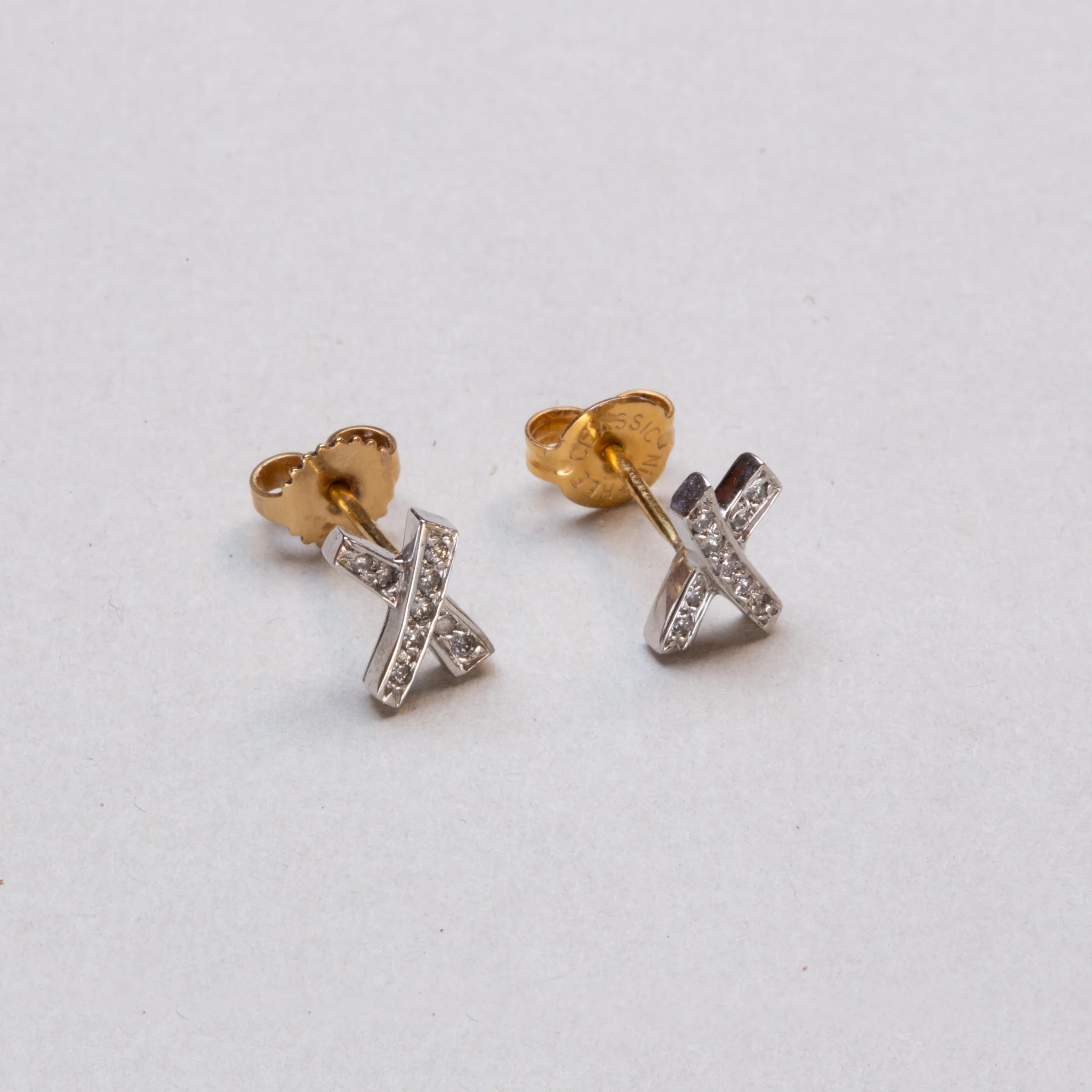 Vintage Tiffany Paloma's Graffiti X Earrings with Diamonds - Image 3