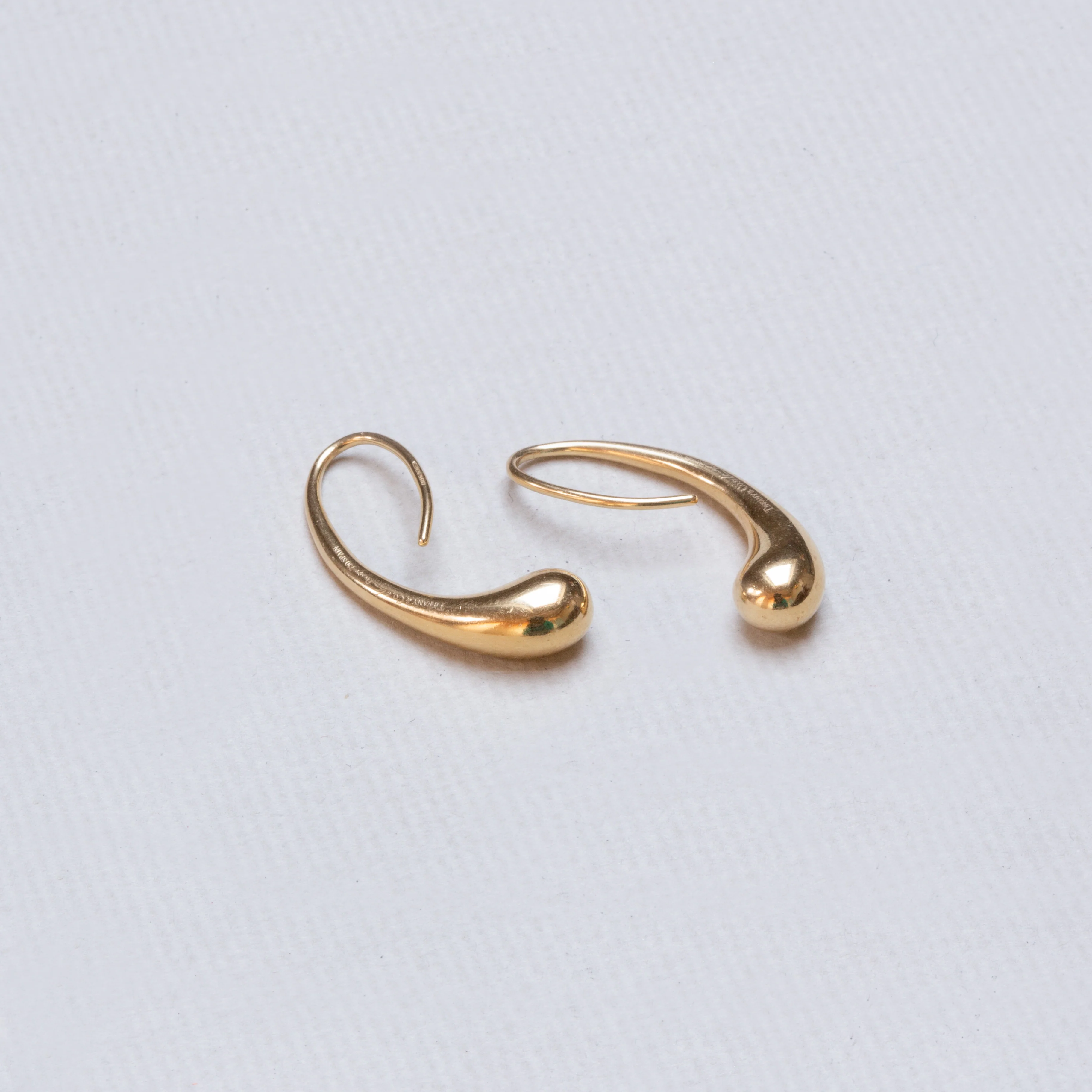Vintage 18ct Gold Raindrop Earrings - Image 3
