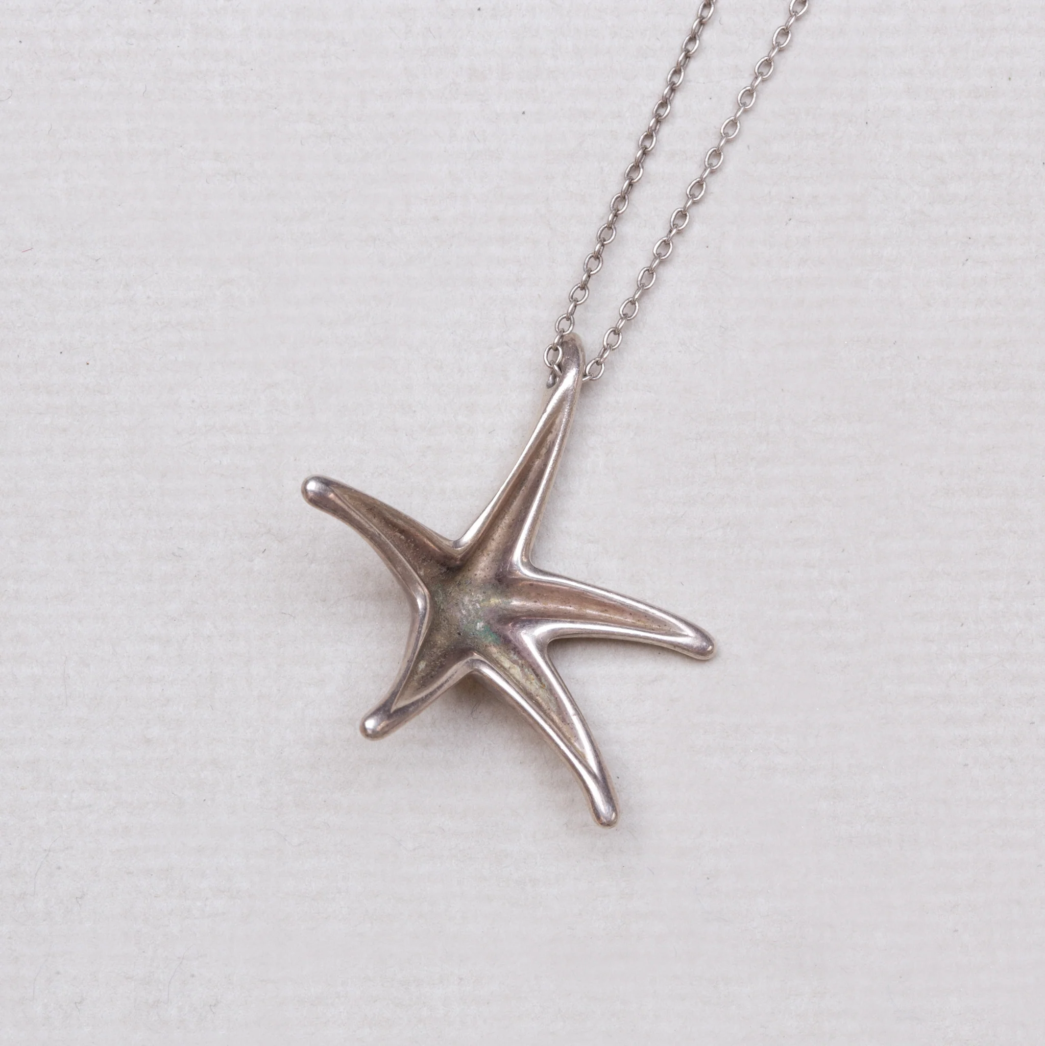Vintage Tiffany Sterling Silver Elsa Peretti Starfish Charm Necklace - Image 4