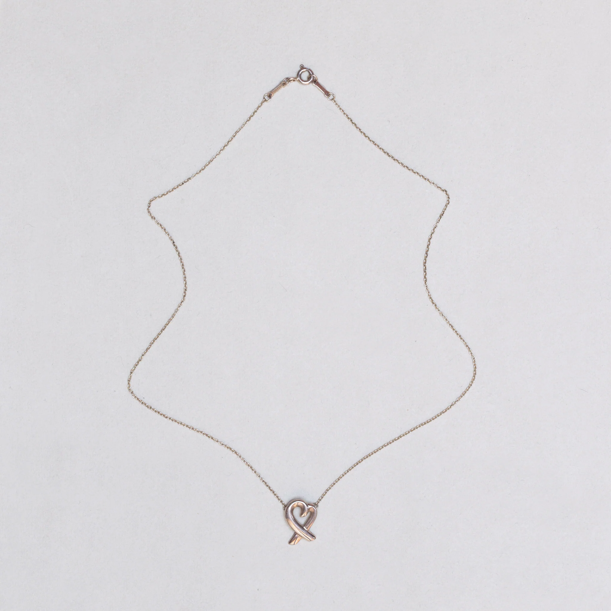 Vintage Tiffany Sterling Silver Loving Heart Pendant - Image 2