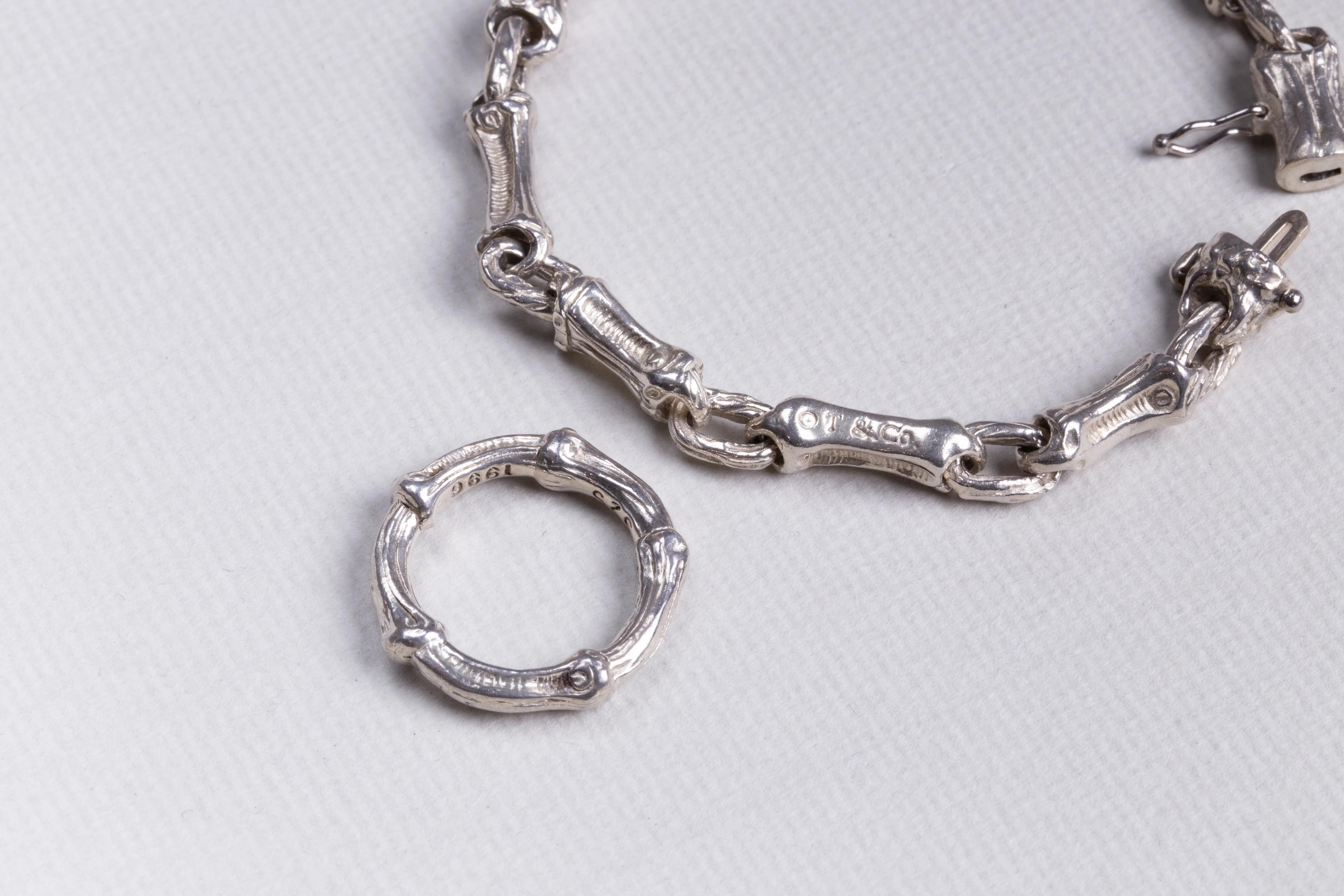 Vintage Sterling Silver Bracelet and Ring - Image 3