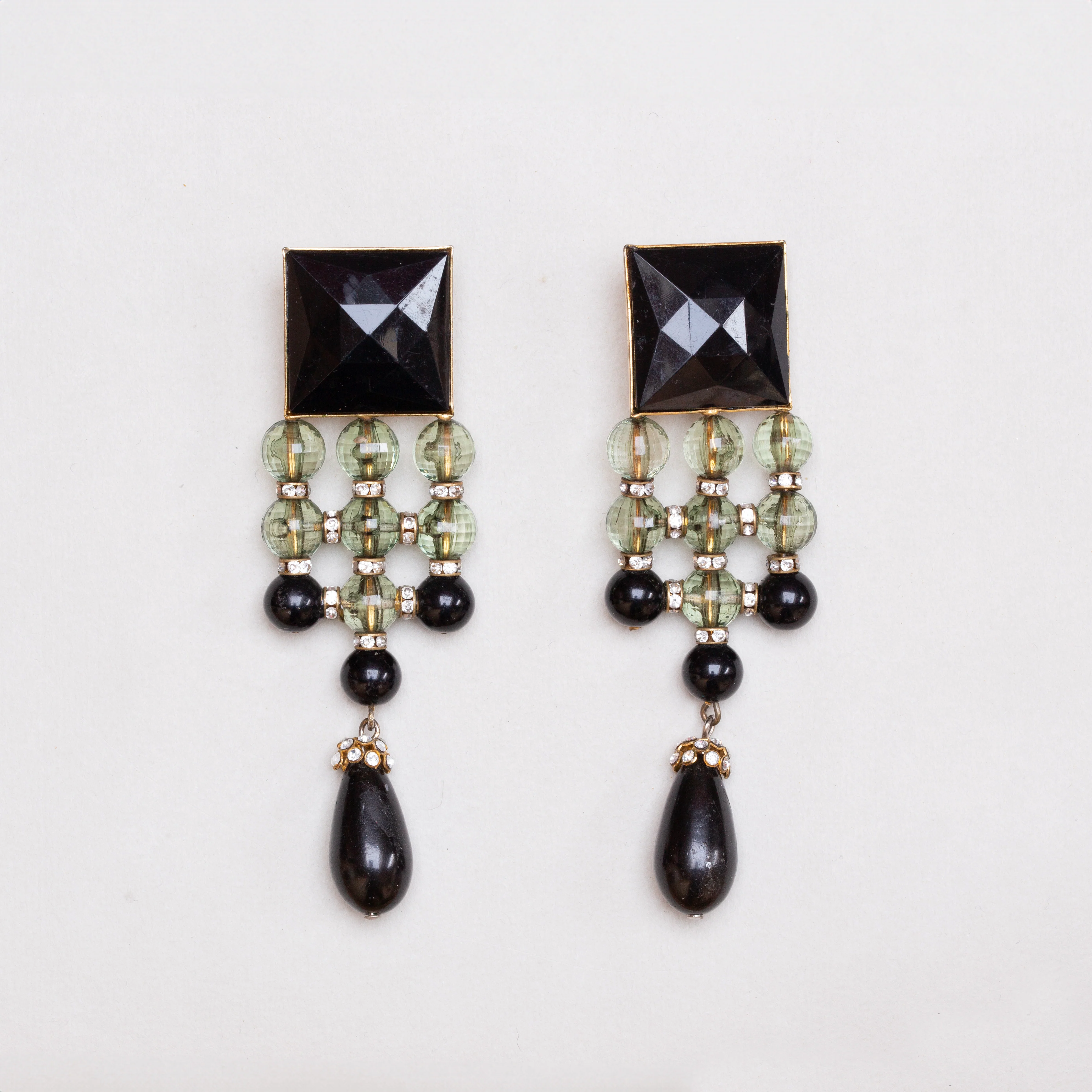 Vintage Valentino Geometric Clip-on Earrings - Image 2