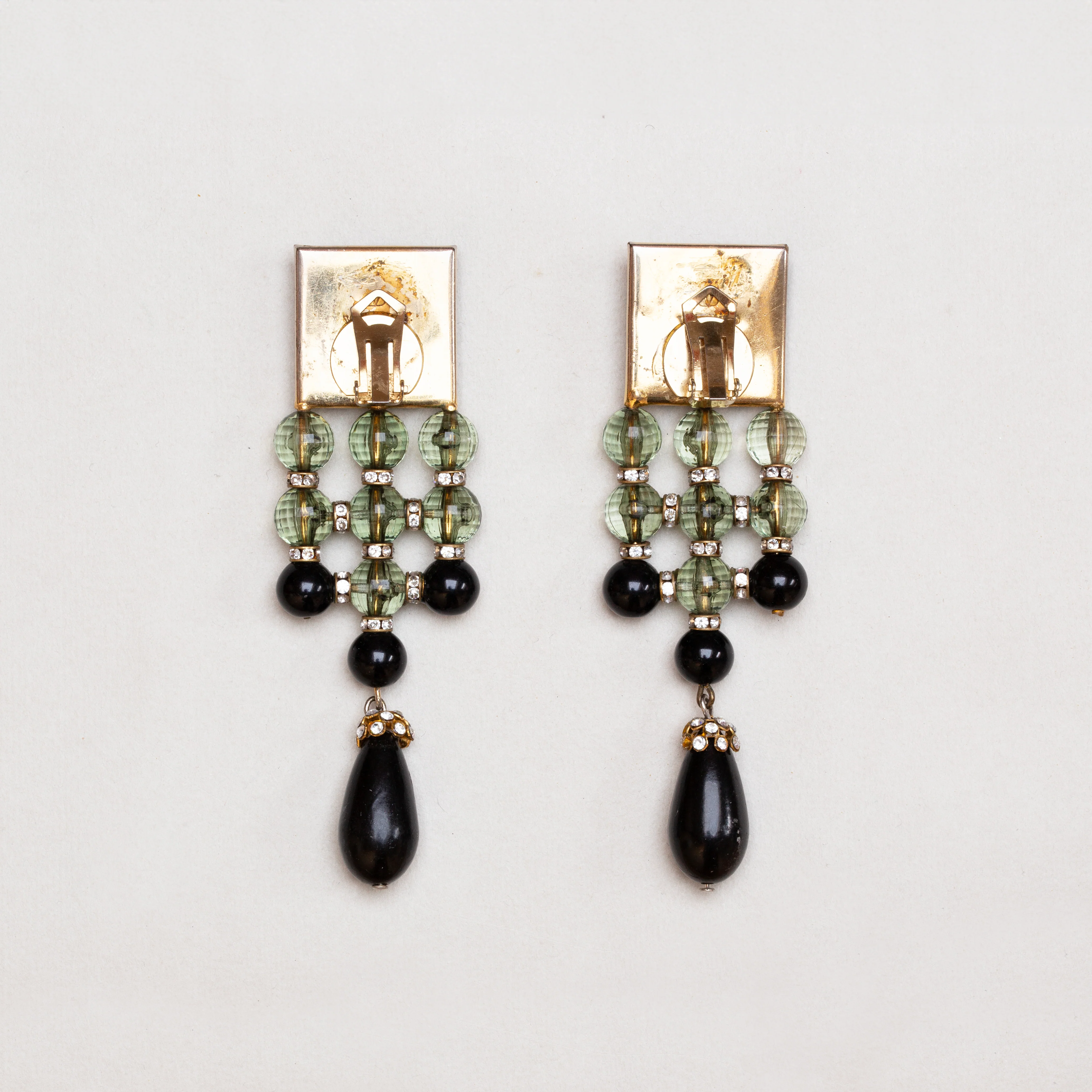 Vintage Valentino Geometric Clip-on Earrings - Image 4